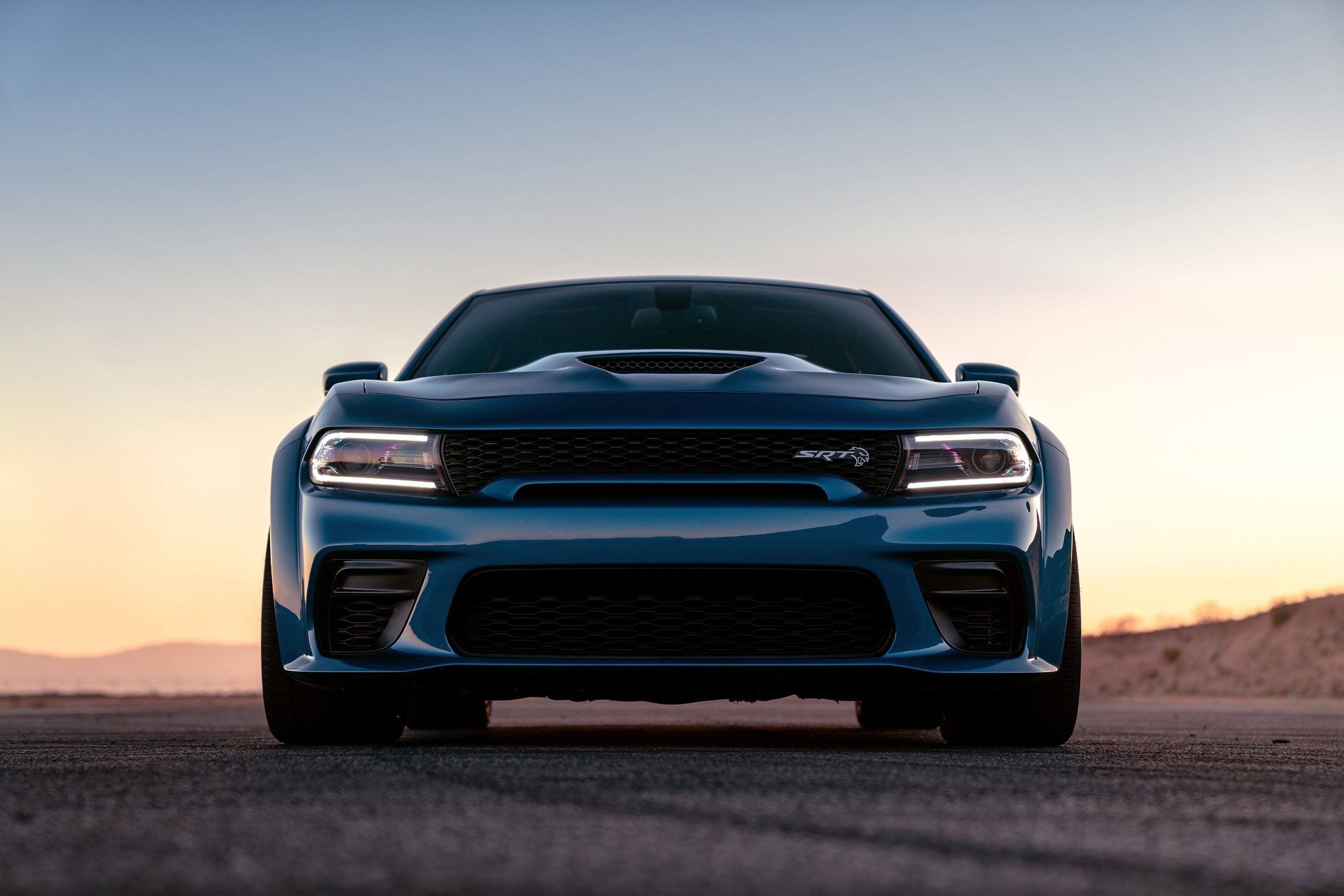 3000x2010 Charger Hellcat SRT Widebody Dodge, Front, Blue Gallery HD Wallpaper, Desktop