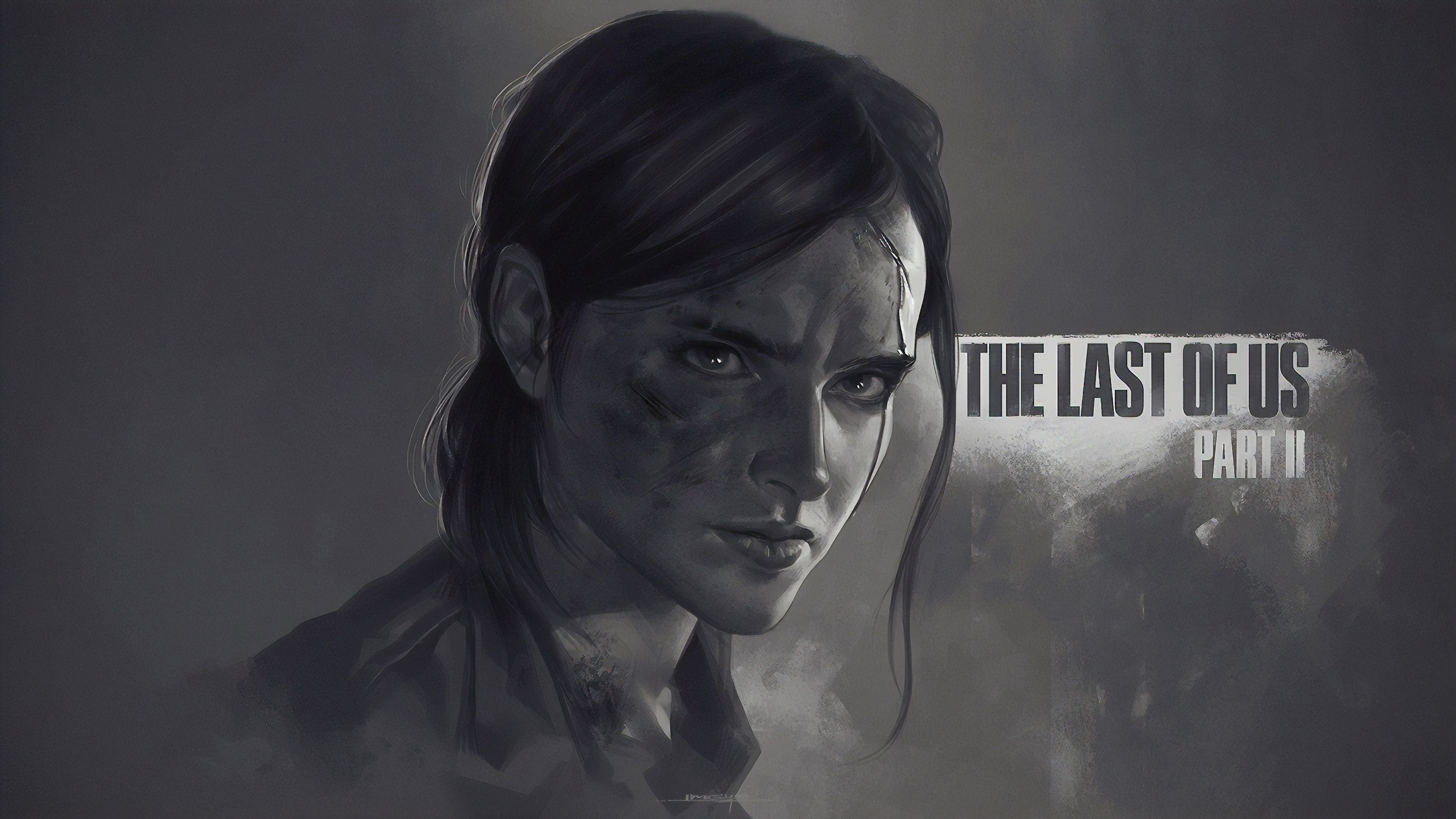 3840x2160 Wallpaper 4k Ellie The Last Of Us Part 2 Monochrome Poster 2019 Games Wallpaper, 4k Wallpaper, Black And White Wallpaper, Wallpaper, Hd Wallpaper, Monochrome Wallpaper, The Last Of Us Part 2 Wallpaper, The, Desktop