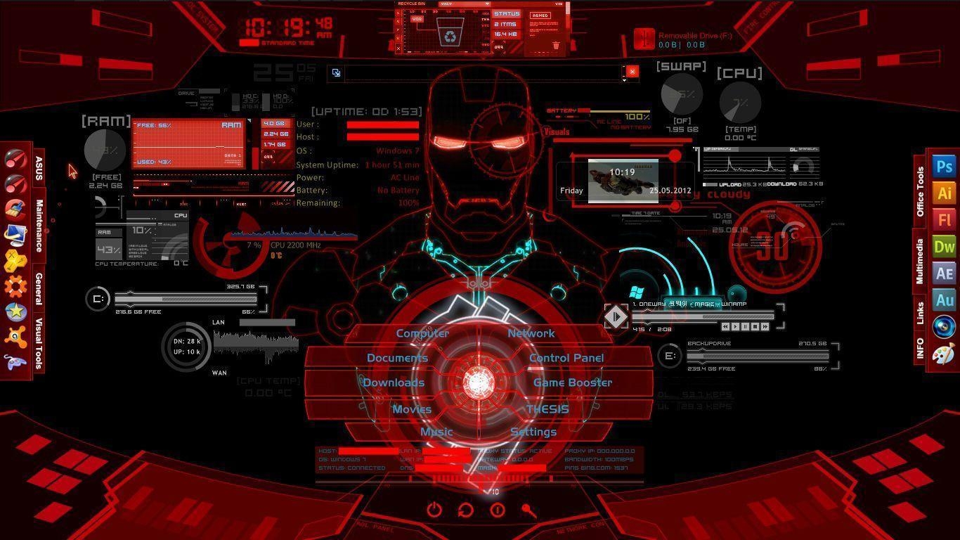 1370x770 Iron Man Jarvis Wallpaper Wide Sdeerwallpaper, Desktop