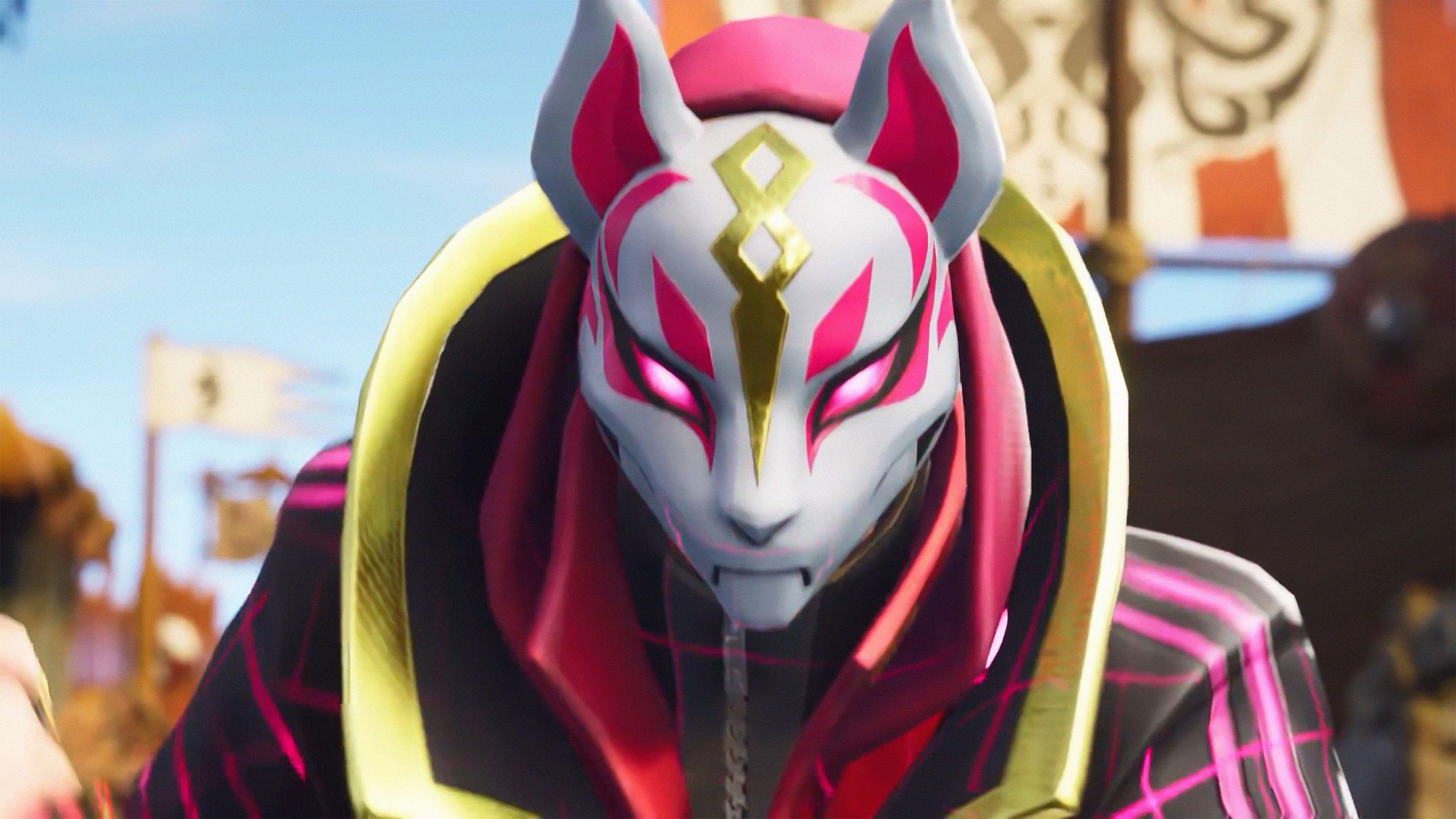 3840x2160 Drift, Kitsune Mask, Fortnite Battle Royale, Video Game,, Desktop