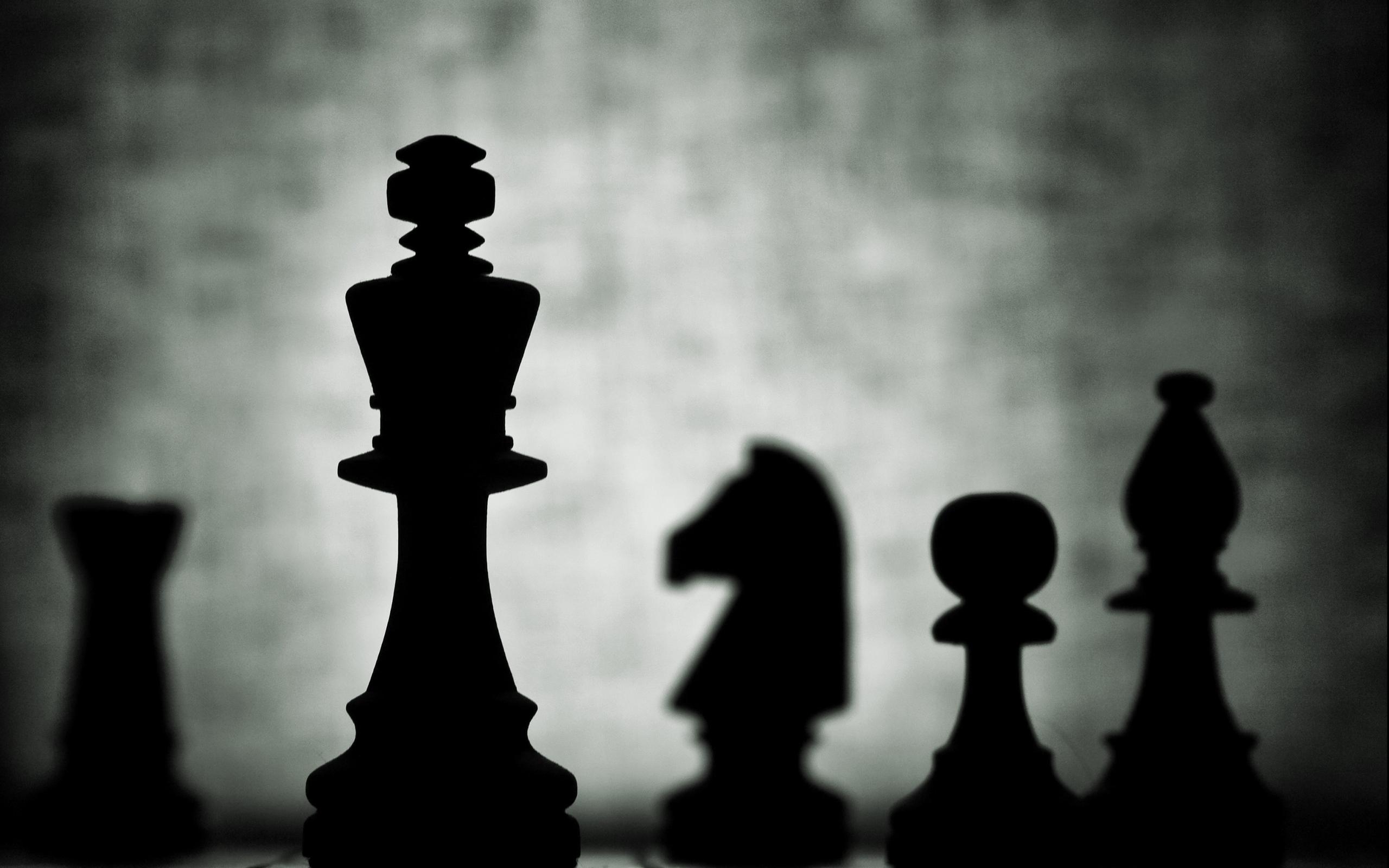 2560x1600 Download wallpaper  chess, figures, dark, game, Desktop