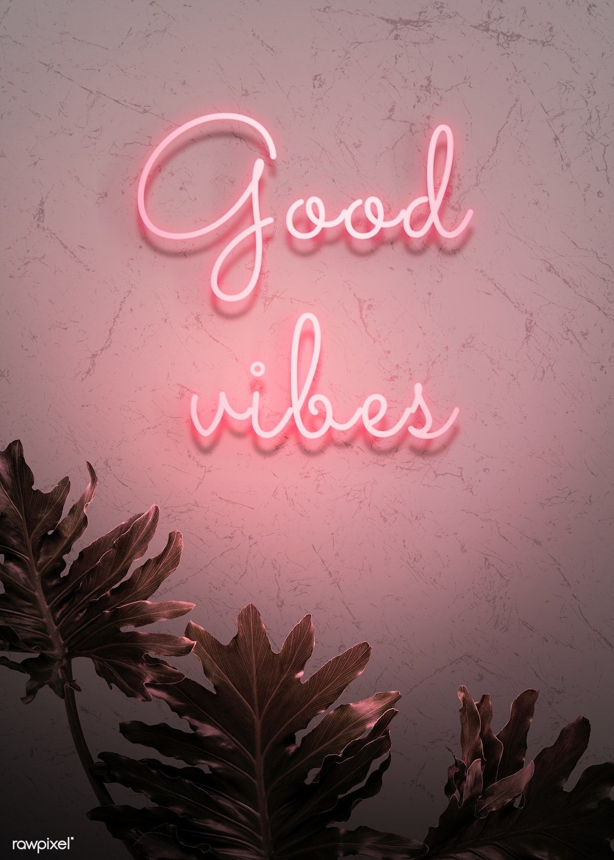 1200x1680 Download premium psd of Neon red good vibes on a wall 894340. Neon wallpaper, Pastel pink aesthetic, Neon signs, Phone