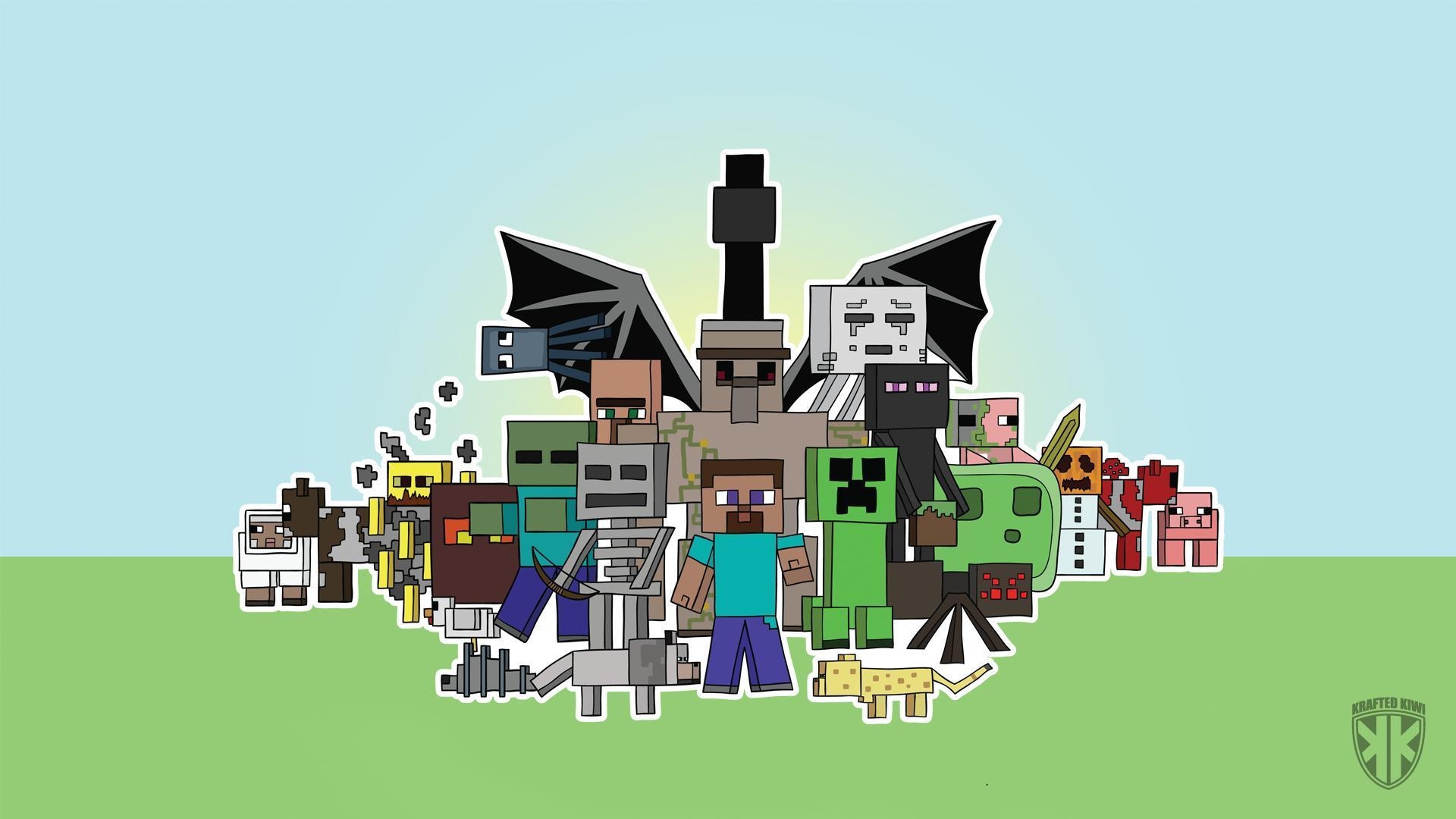 1920x1080 Funny Minecraft Background Wallpaper, Desktop