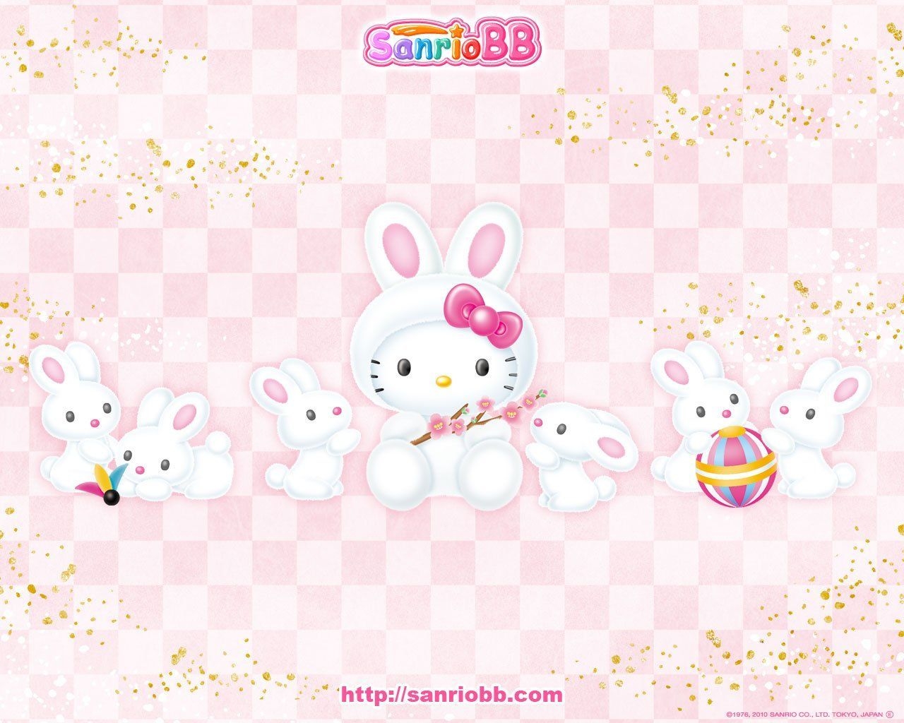 1280x1030 Hello Kitty Easter Wallpaper, Desktop