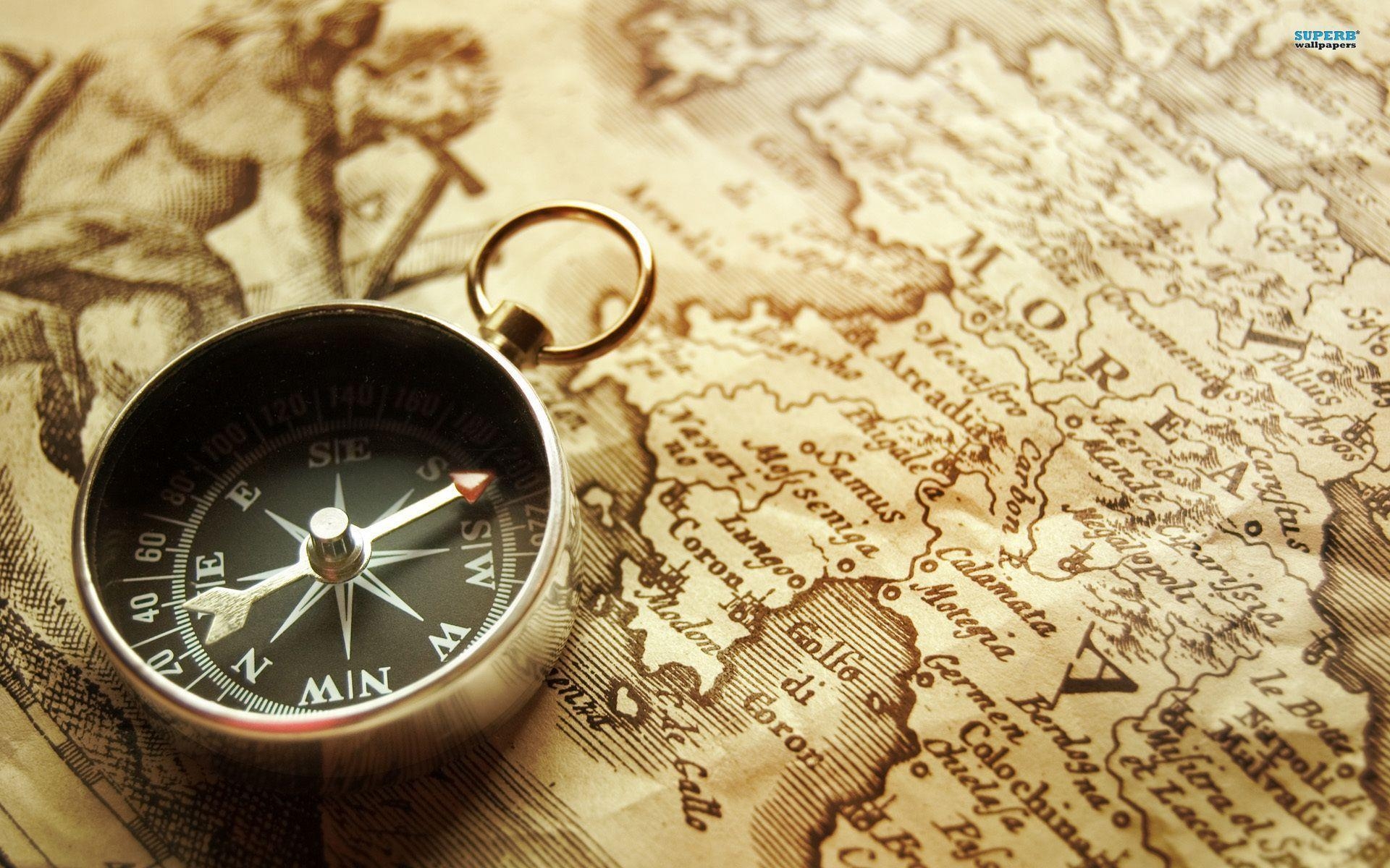 1920x1200 Compass On An Old Map Wallpaper  px Free Download, Desktop