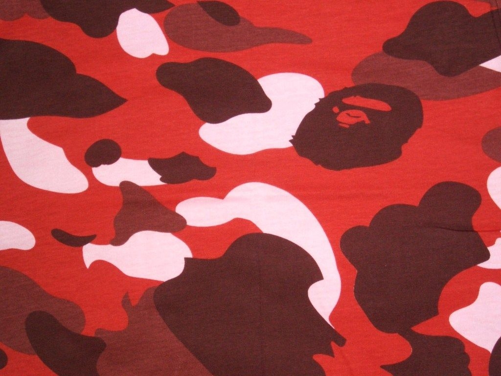 1030x770 Red Bape Camo Wallpaper, Desktop