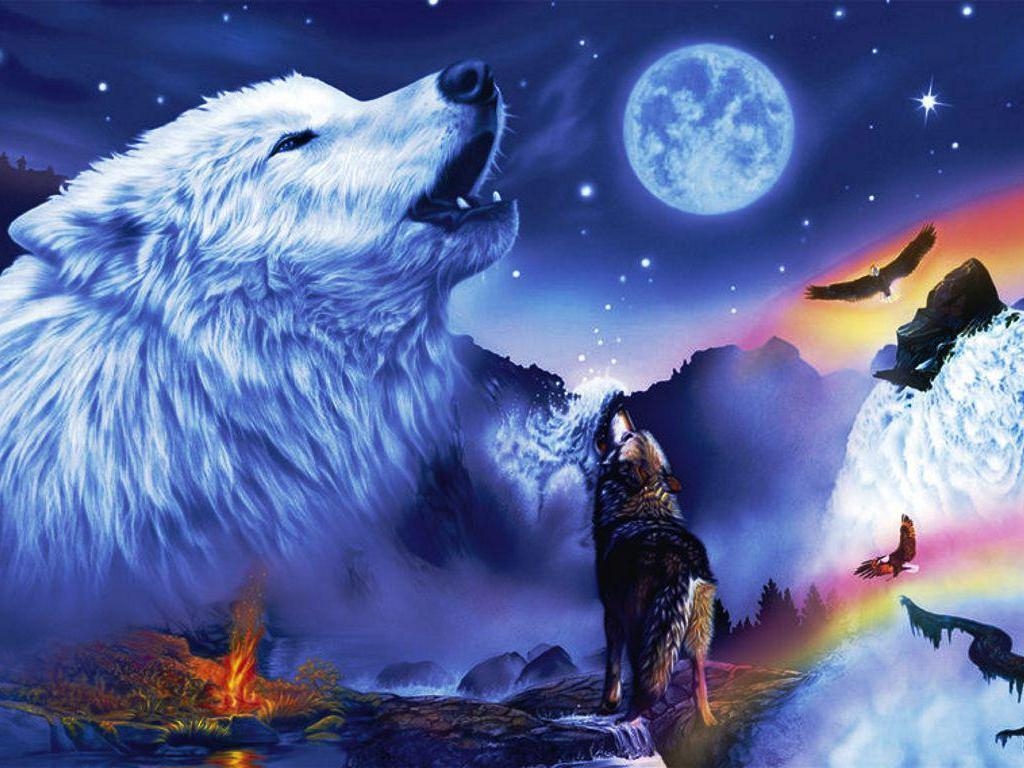 1030x770 Wolf fantasy wallpaper, Desktop