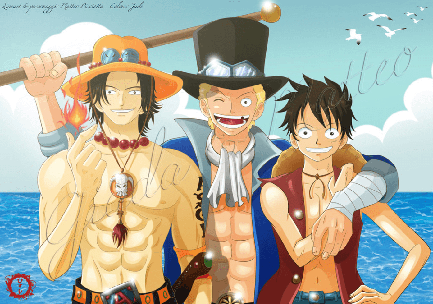 1400x980 Luffy Ace And Sabo Piece Photo, Desktop