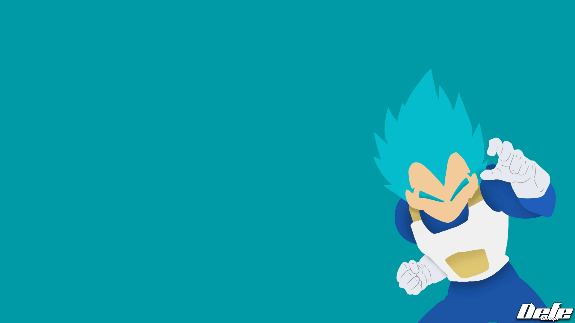 1920x1080 Vegeta Super Sayan Blue Minimal Wallpaper HD By Defe Design, Desktop