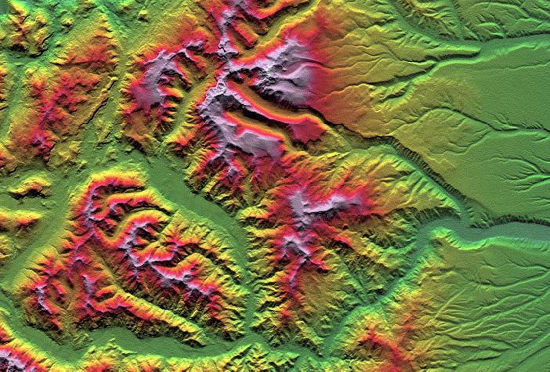 1110x750 Space Image. SRTM Colored Height and Shaded Relief: Laguna, Desktop