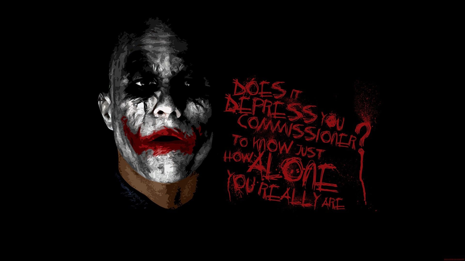 1920x1080 anime, Joker, Typography, MessenjahMatt, The Dark Knight Wallpaper HD / Desktop and Mobile Background, Desktop