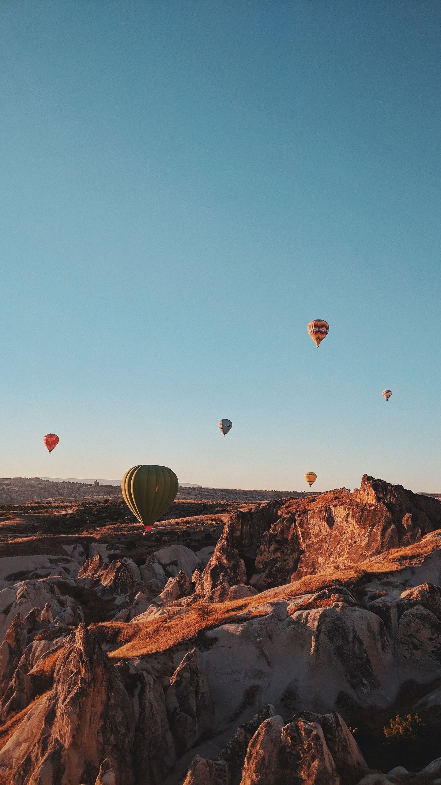 1440x2560 Wallpaper Air Balloons, Mountains, Flight, Turkey, Phone