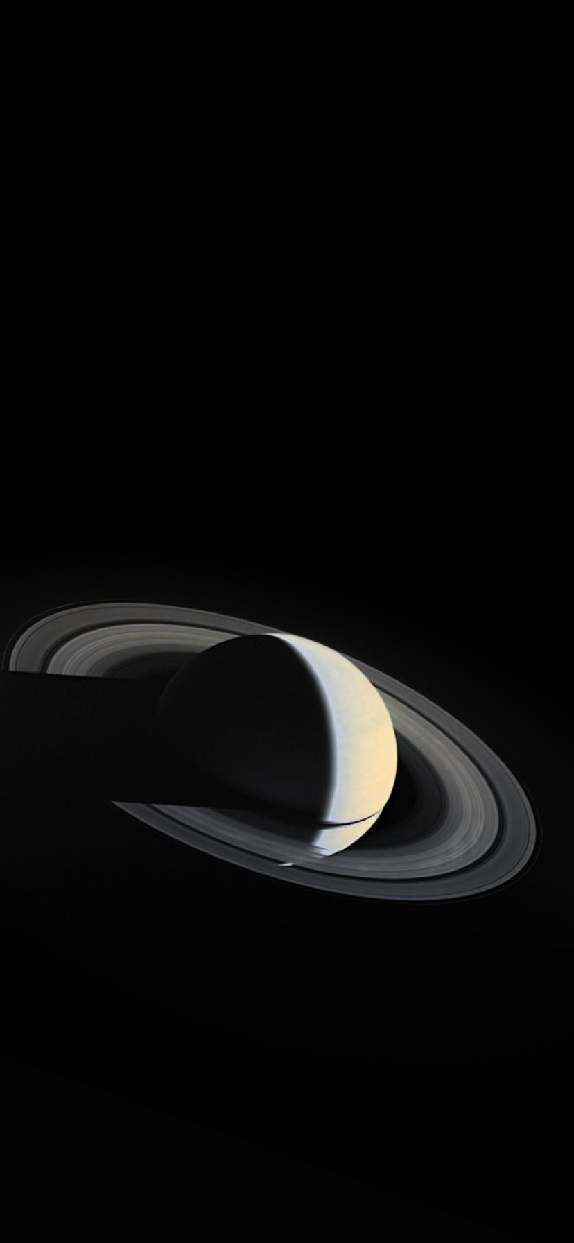 830x1800 Saturn from Voyager 1 Wallpaper, Phone