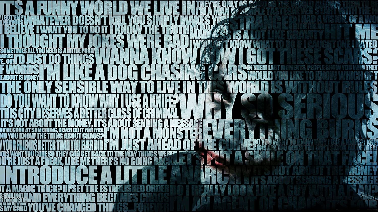 1500x850 Batman Quotes The Joker Typographic Portrait Fine Art HD Wallpaper, Desktop