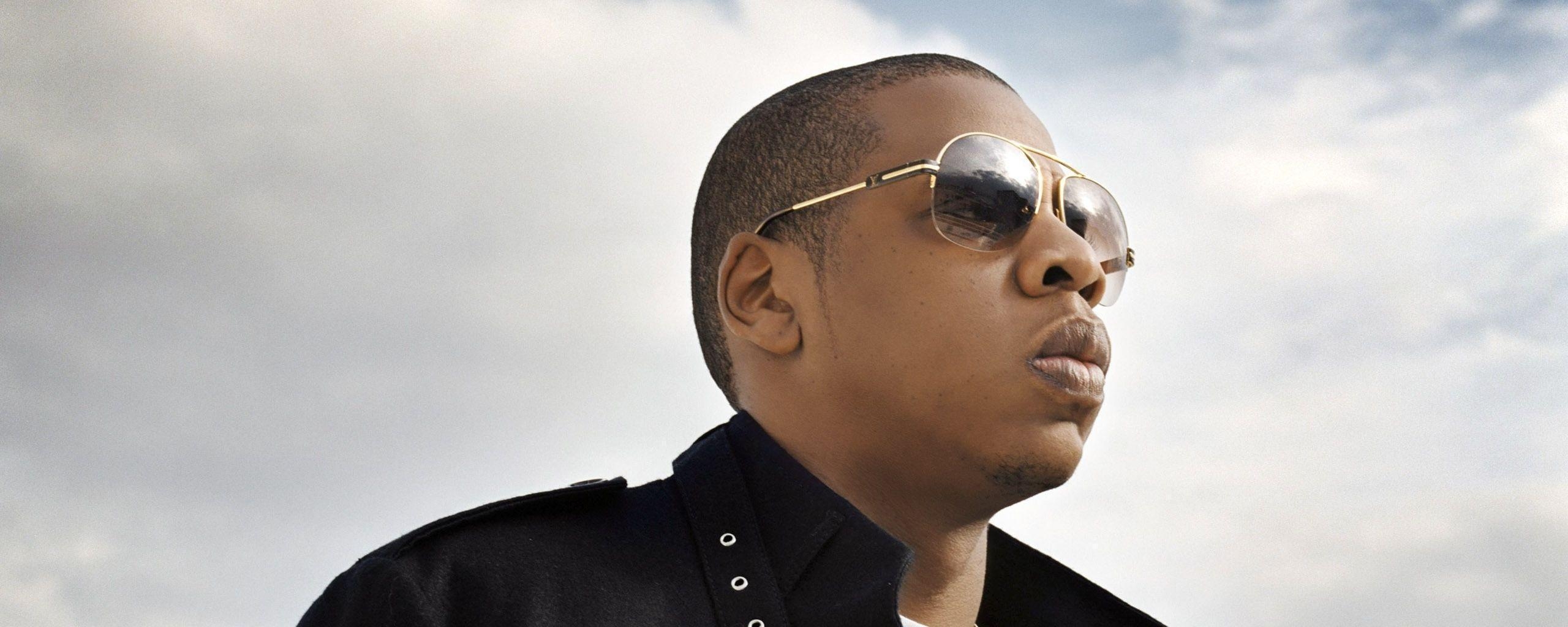 2560x1030 Download Wallpaper  Jay Z, Sunglasses, Sky, View, Singer, Dual Screen