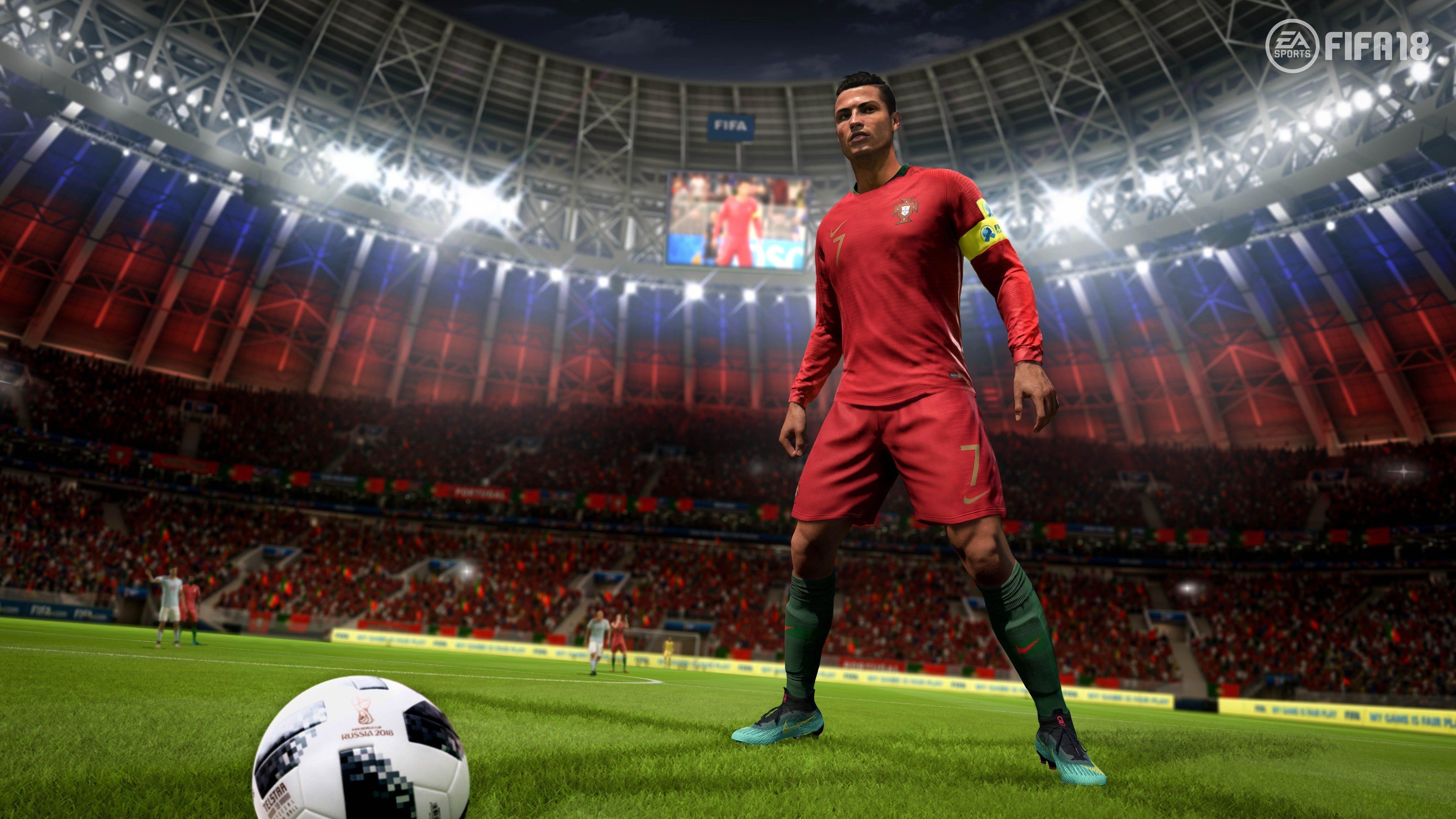 3840x2160 Ronaldo Fifa 18 4k Sports Wallpaper, Hd Wallpaper, Games Wallpaper, Football Wallpaper, Fifa 18 Wallpaper, Christiano Ronaldo. Fifa, Soccer, World Cup Video, Desktop