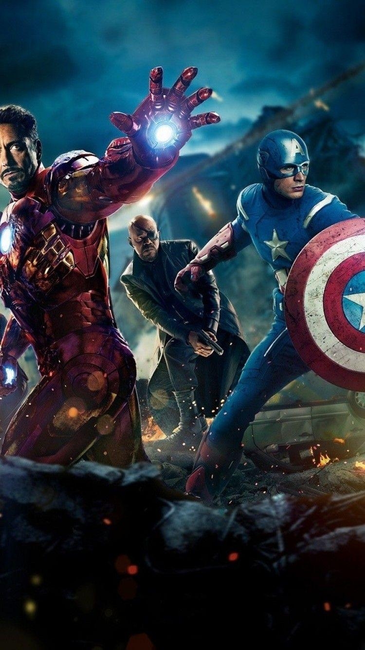 750x1340 Download  The Avengers, Iron Man, Captain America, Hulk, Phone