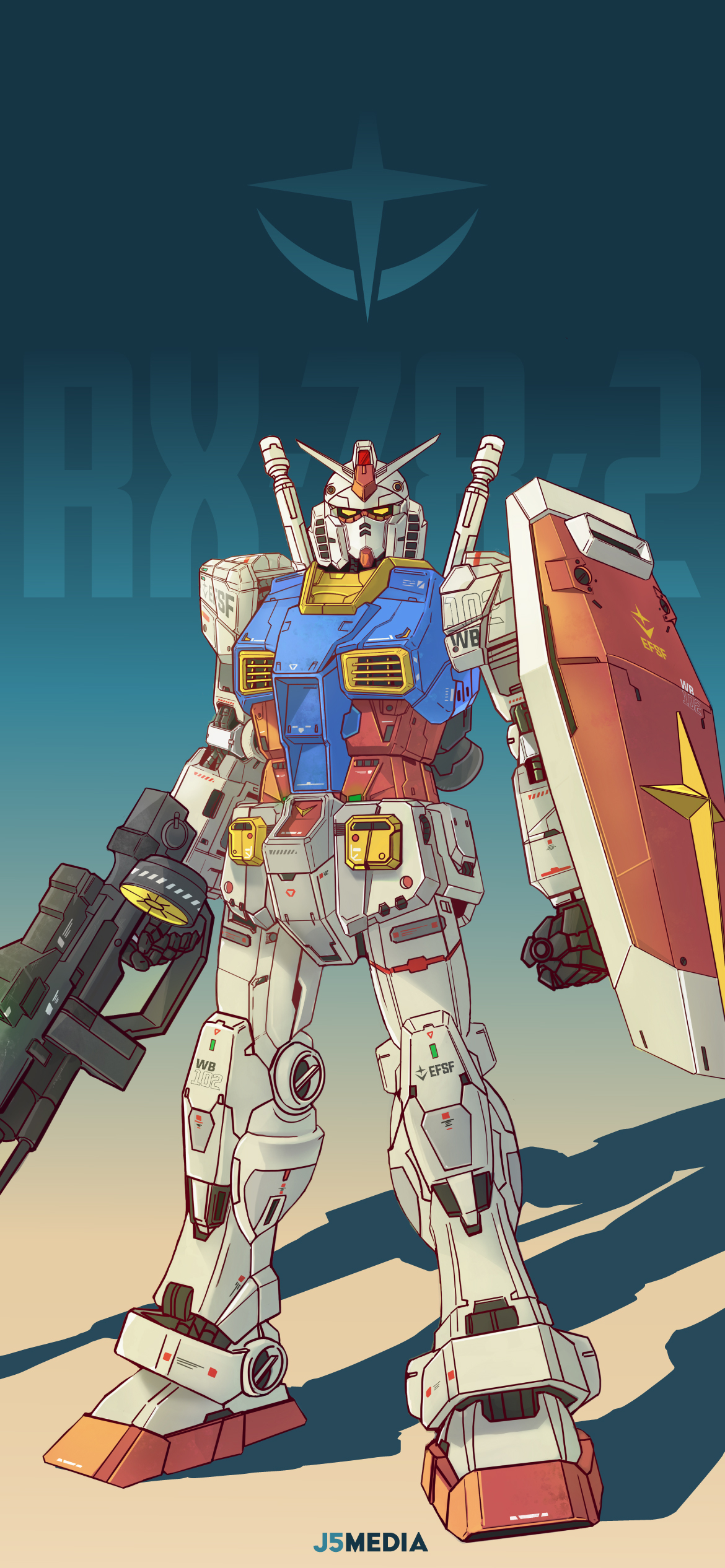 1170x2540 I Turned My RX 78 2 Drawing Into A Phone Wallpaper: Gundam, Phone