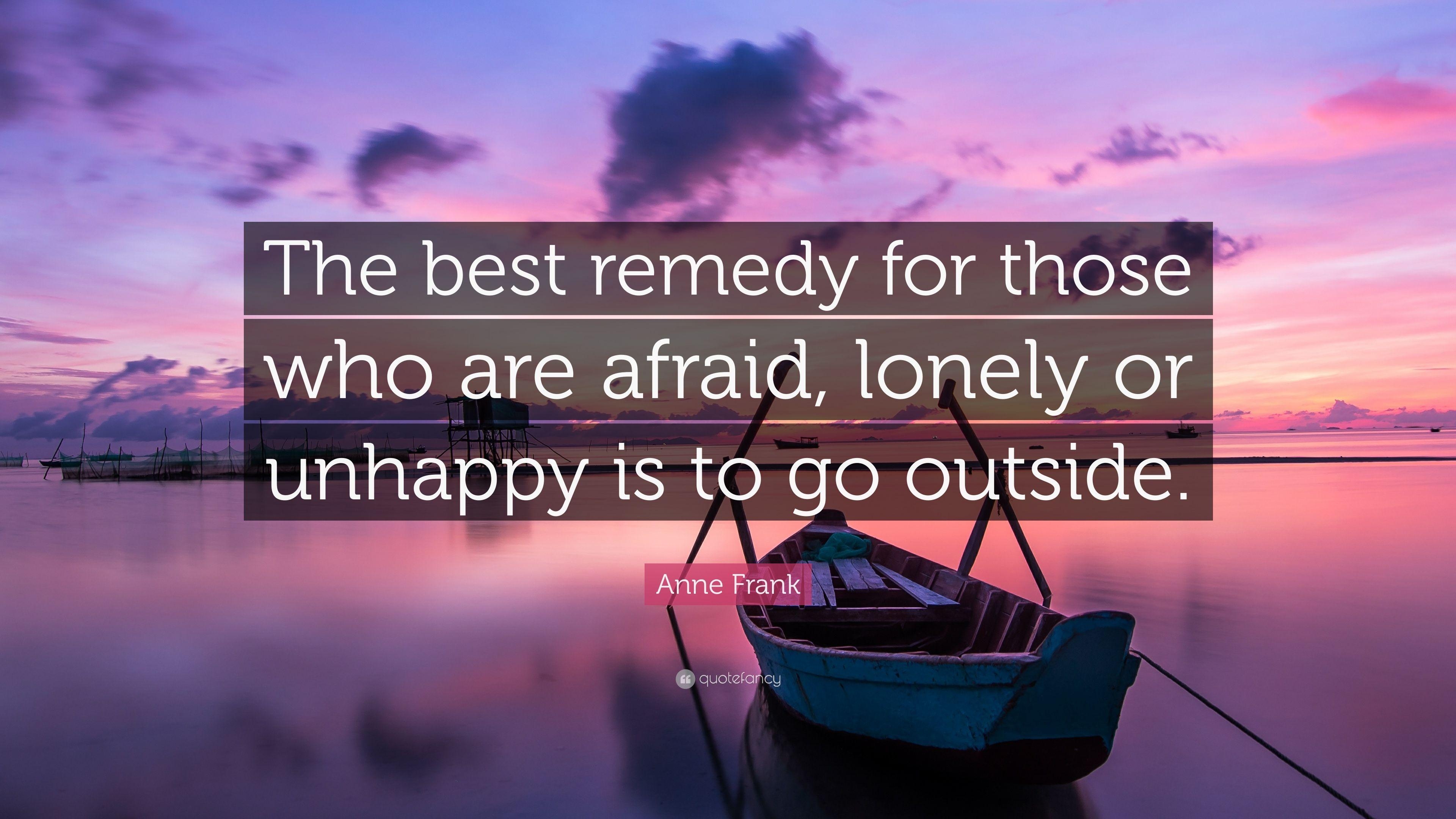 3840x2160 Anne Frank Quote: “The best remedy for those who are afraid, lonely, Desktop