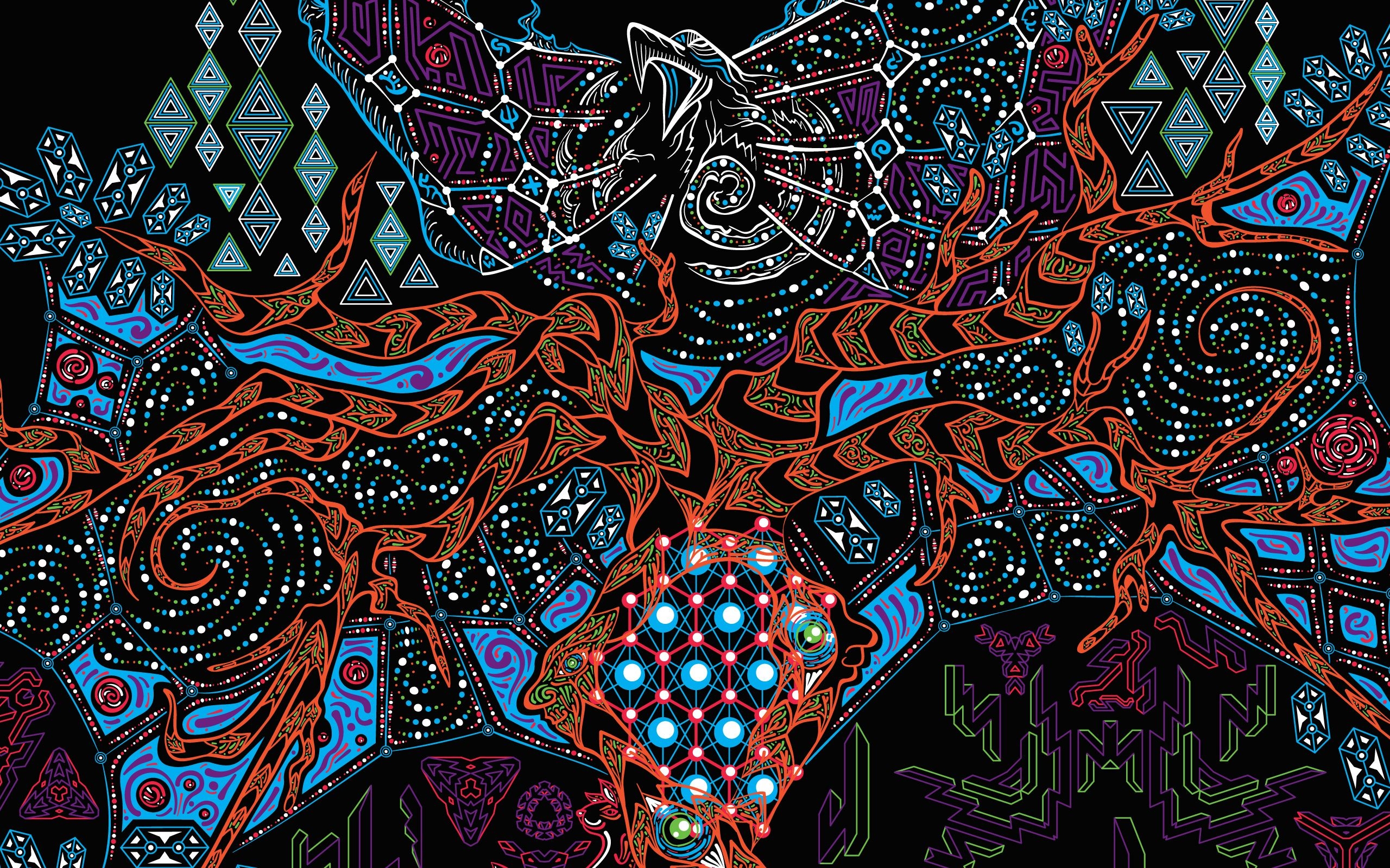 2560x1600 Psychedelic Yggdrasil The Tree Of Life T Shirt Design, Desktop