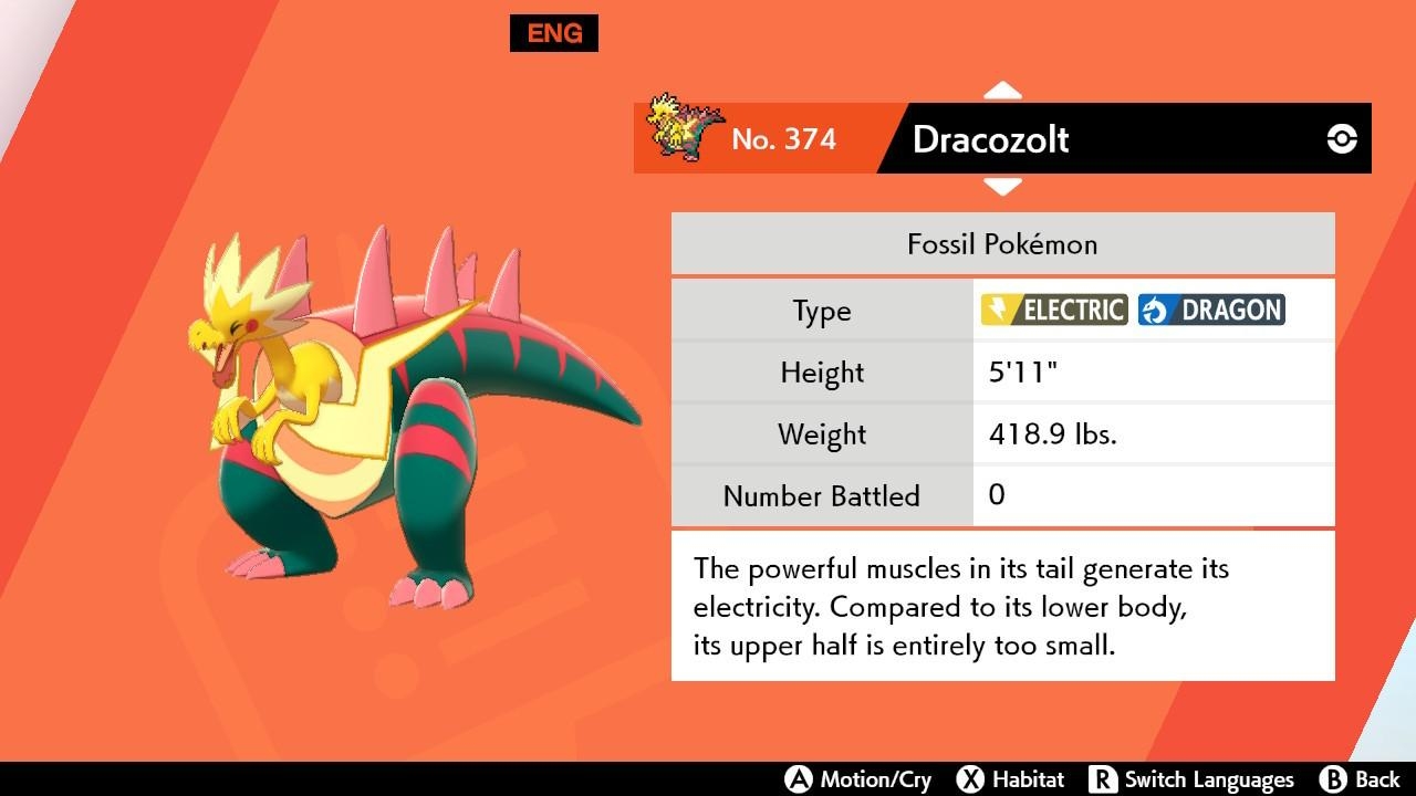 1280x720 Pokemon Sword and Shield Dracozolt Locations, How to Catch, Desktop