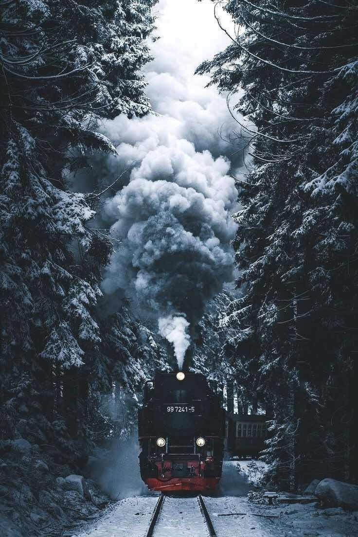 740x1110 iPhone and Android Wallpaper: Winter Train Wallpaper for iPhone and Android. iPhone wallpaper winter, Train wallpaper, Winter wallpaper, Phone