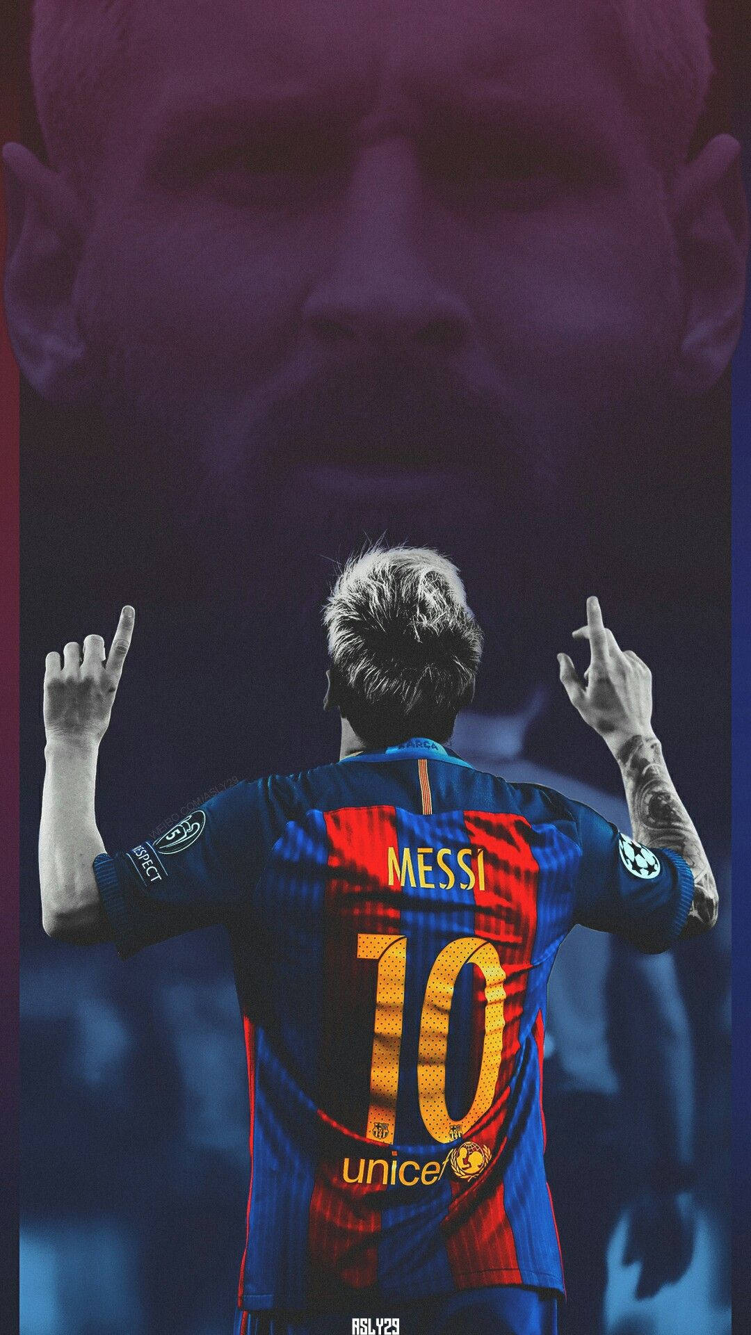 1080x1920 Download King Messi Pointing Up Wallpaper, Phone