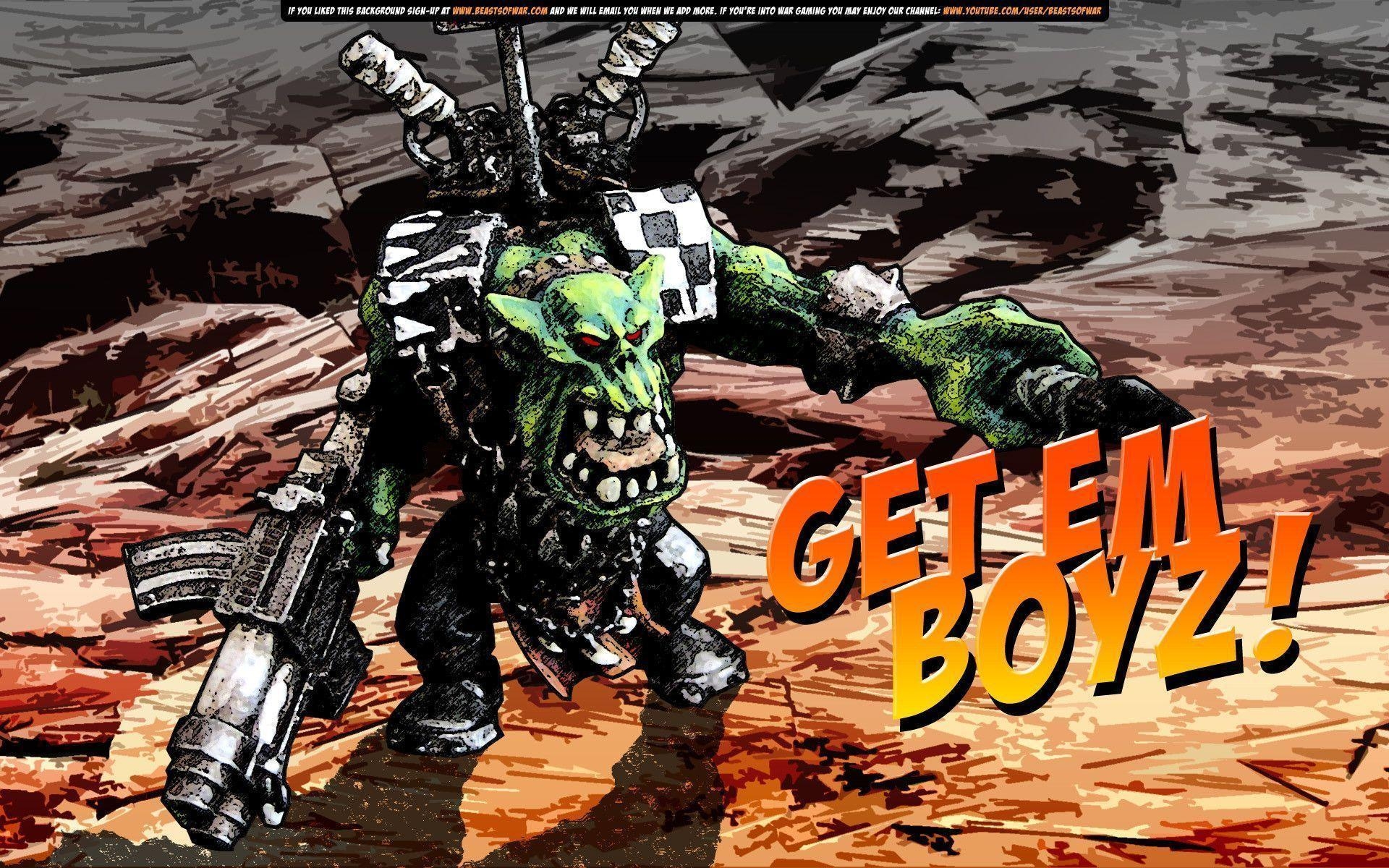 1920x1200 ork boss wallpaper image clan and Orks fantasy and monsters, Desktop