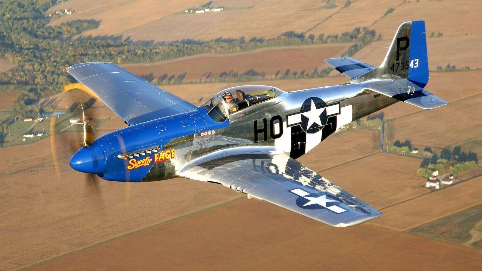 1600x900 P51 Classic Airplane Wallpaper, Desktop