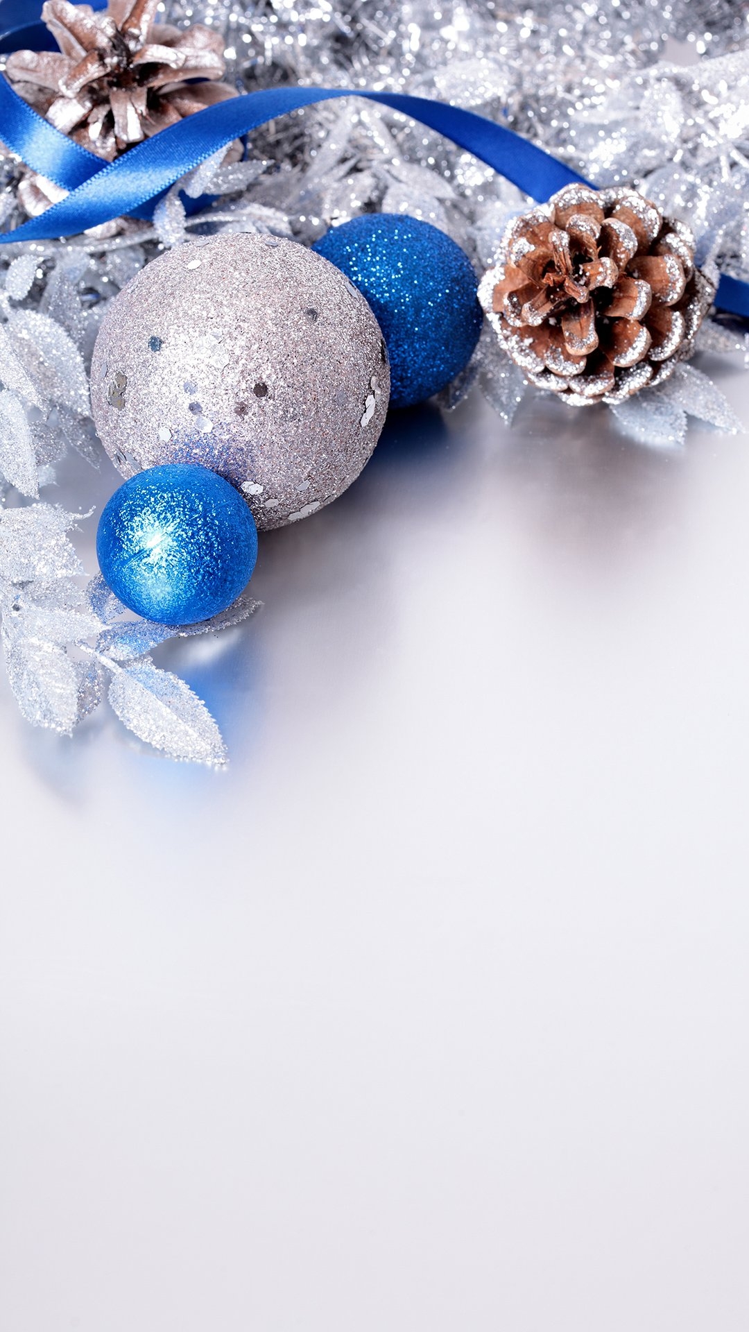 1080x1920 Christmas Silver and Blue iPhone 6S Plus Wallpaper​-Quality Free Image and Transparent PNG Clipart, Phone