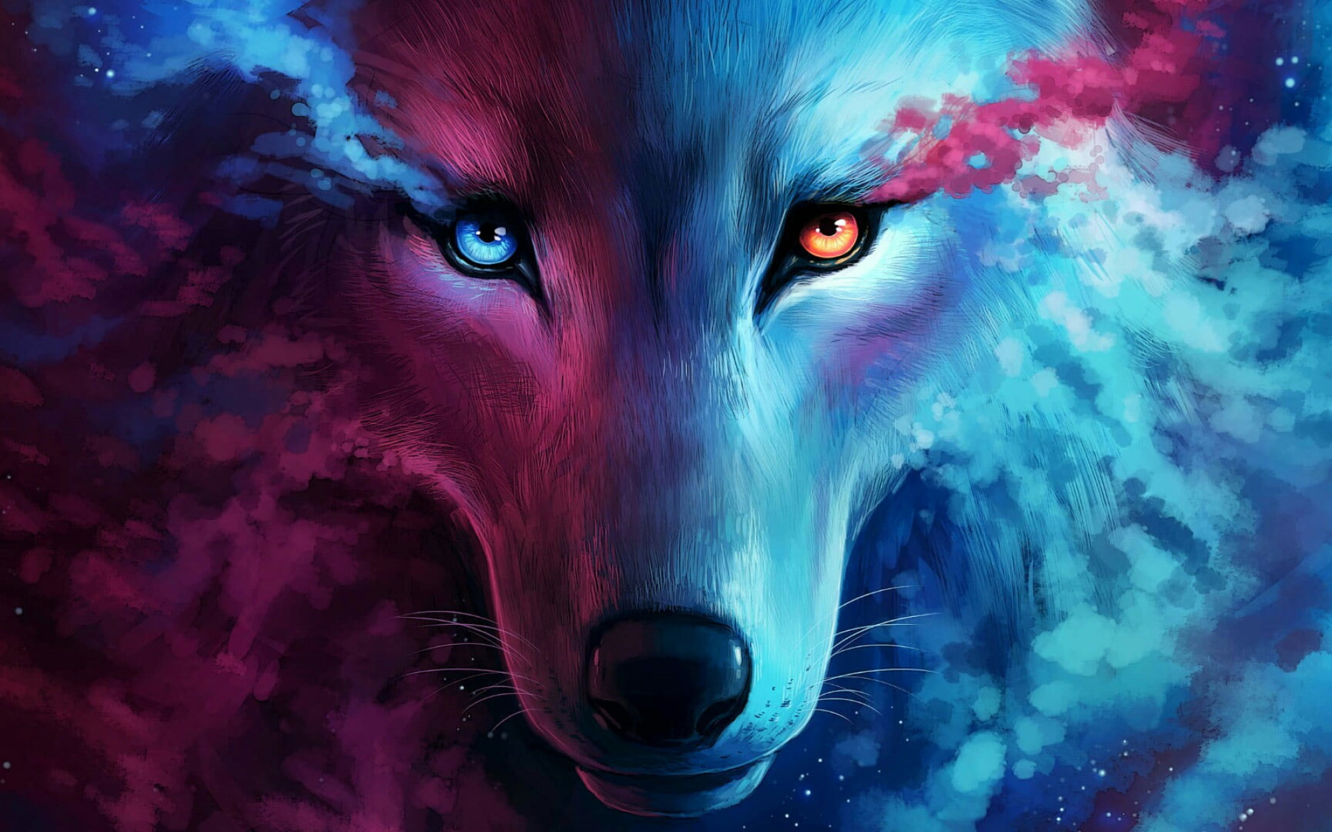 1920x1200 Wolf Wallpaper, Art, Fantasy Art, Eyes, Wild Animal • Wallpaper For You, Desktop