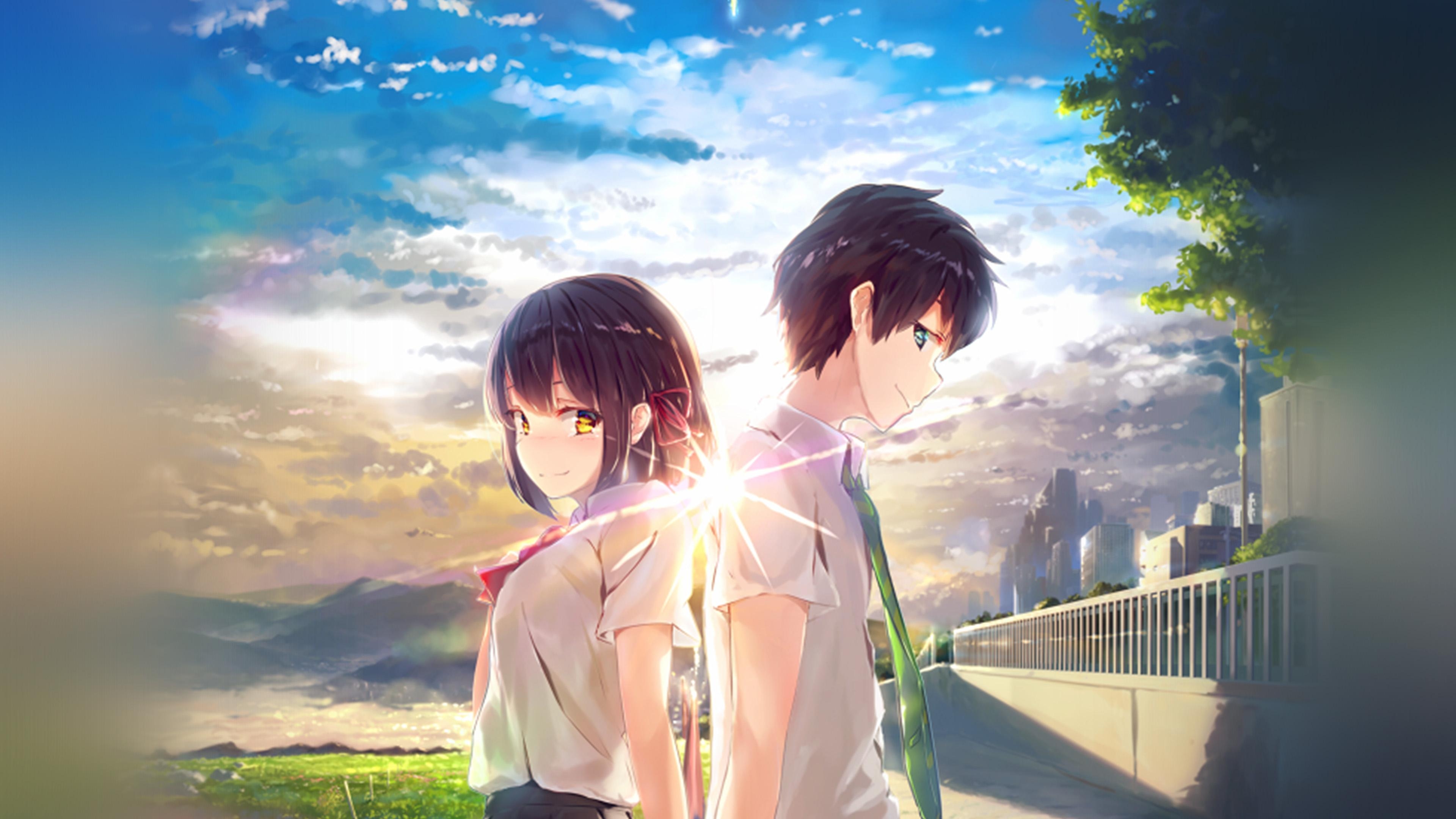 3840x2160 Anime Yourname Sky Illustration Art Wallpaper, Desktop