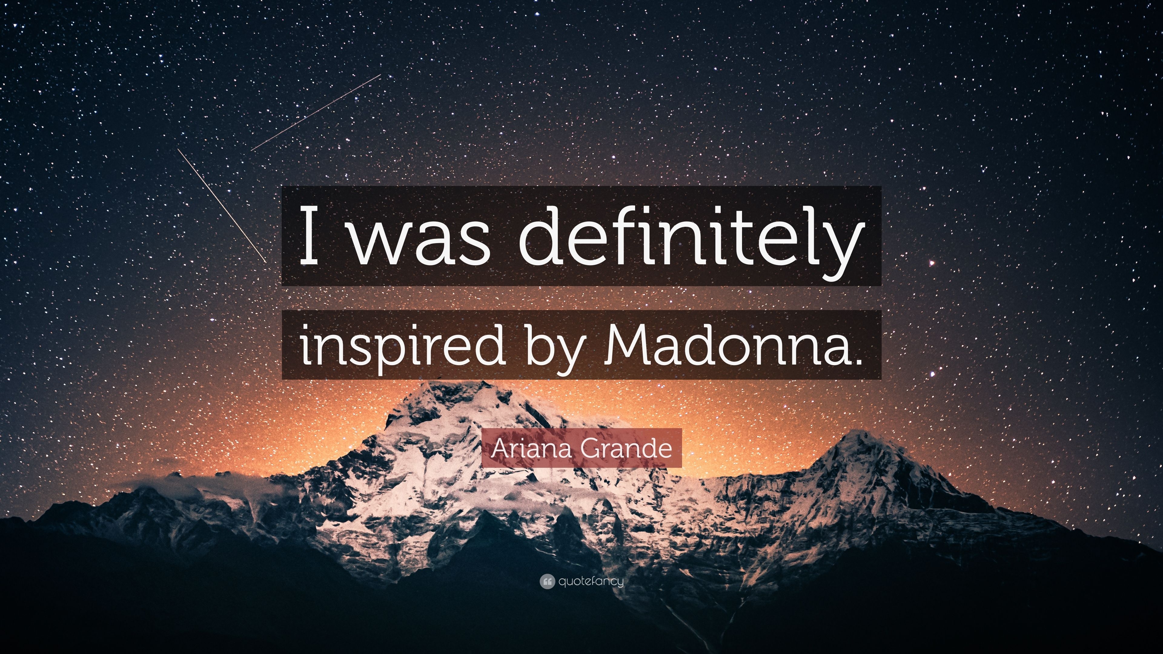 3840x2160 Ariana Grande Quote: “I was definitely inspired, Desktop