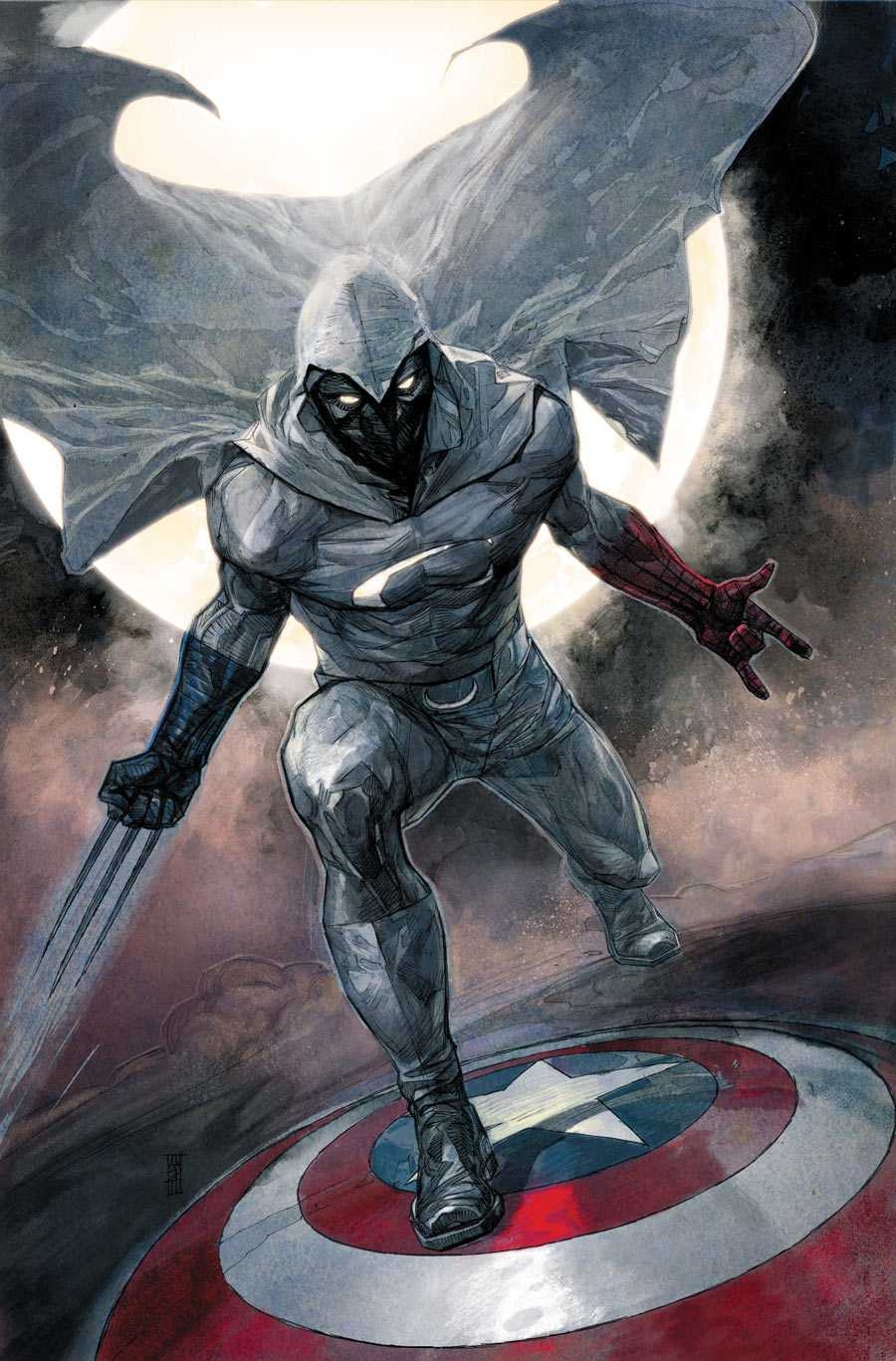 900x1370 On Shield Moon Knight Wallpaper, Phone