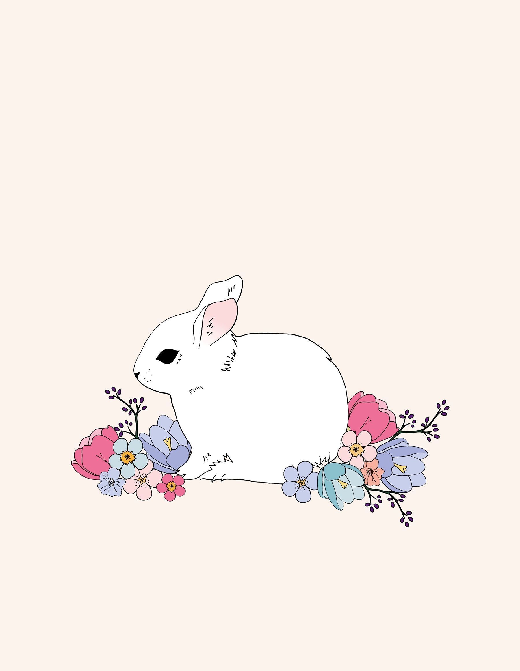 1800x2330 Spring bunny desktop wallpaper. Easter wallpaper, Bunny wallpaper, Cute cartoon wallpaper, Phone