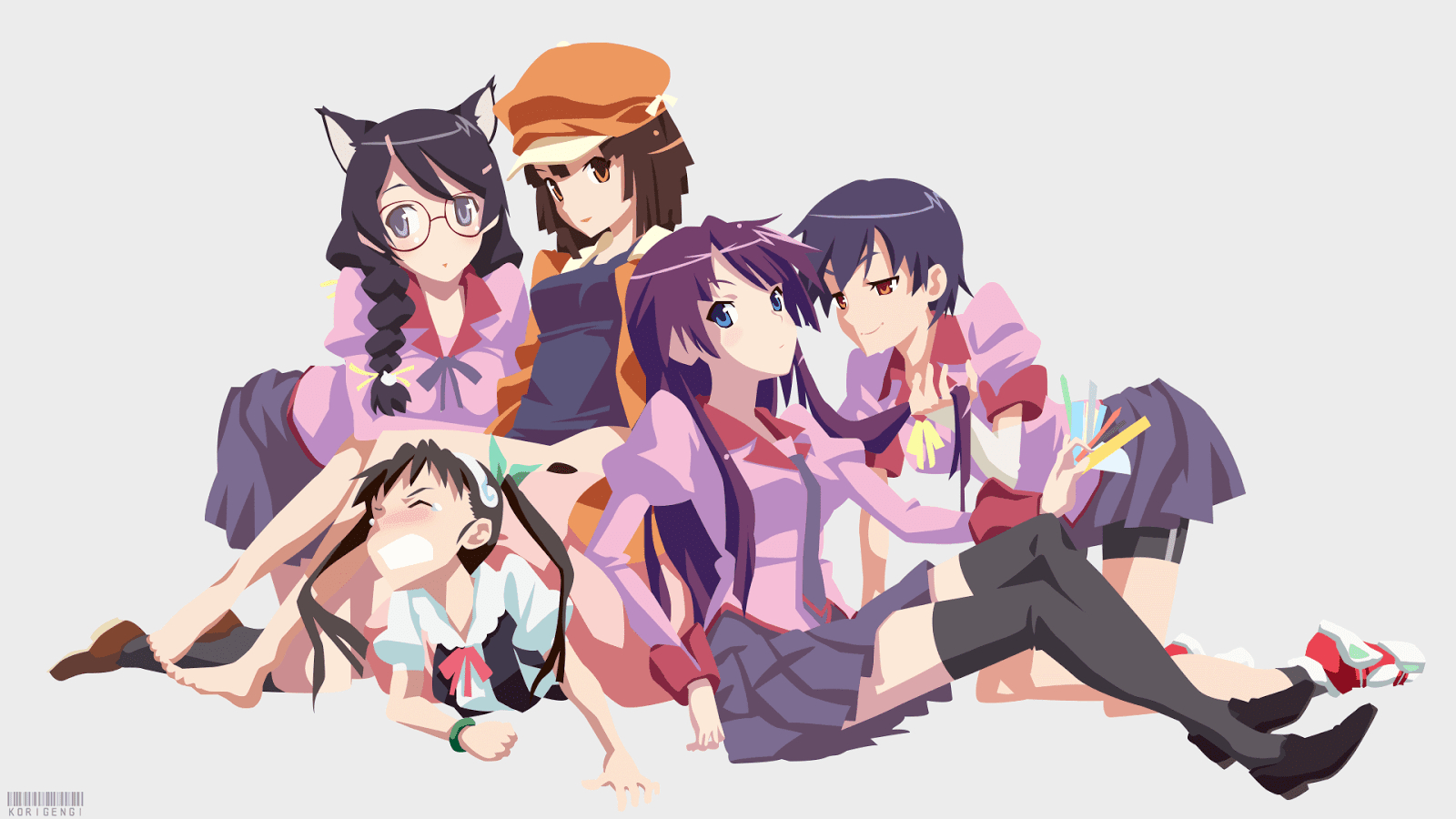 1600x900 PC Monogatari Series Heroine, Desktop