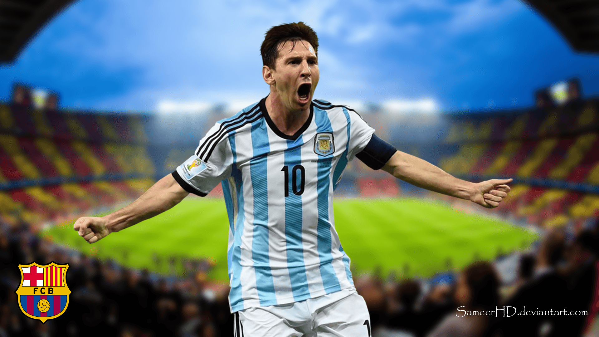 1920x1080 FC Barcelona Lionel Messi Wallpaper, Desktop