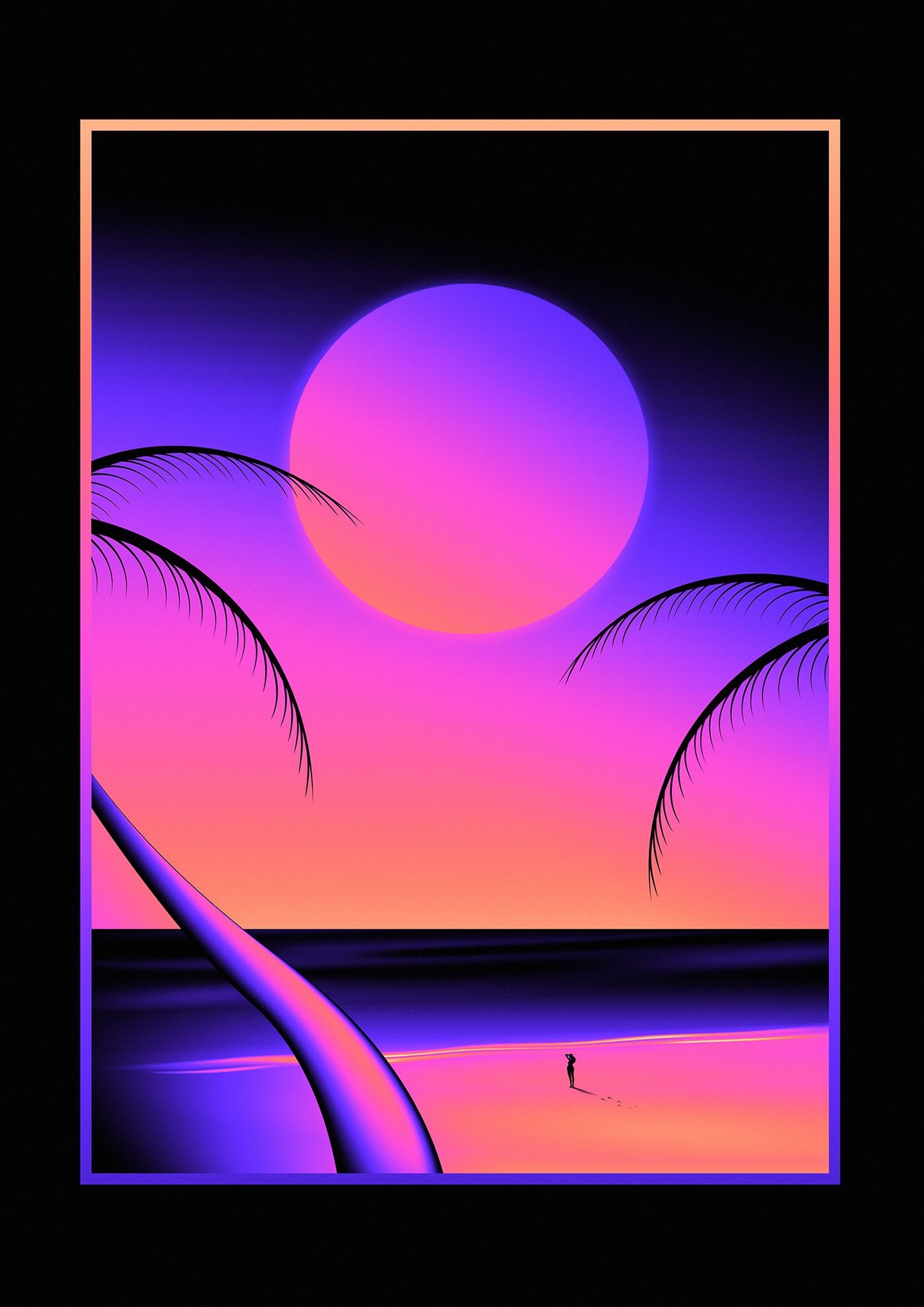 1400x1980 Retro 80s Wallpaper, Phone