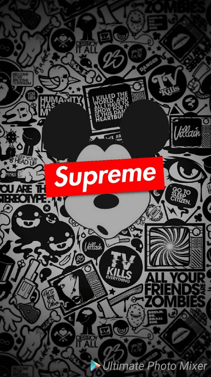 720x1280 Supreme Mickey Mouse Wallpaper, Phone