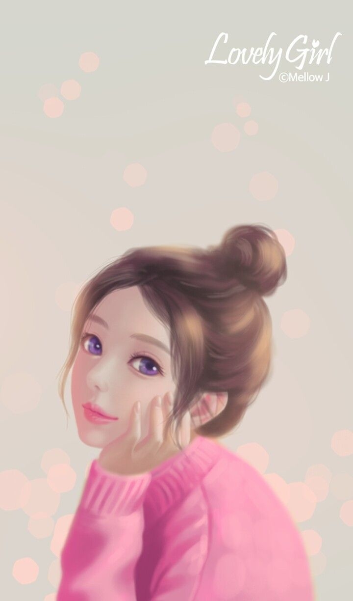 720x1230 Cartoon Wallpaper Art Girl, Phone