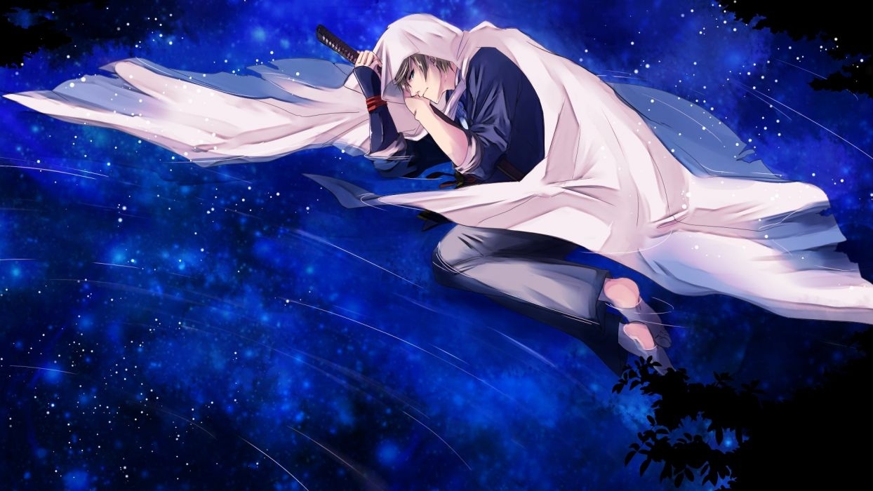 1250x700 Touken sword blue anime boy wallpaperx1080, Desktop