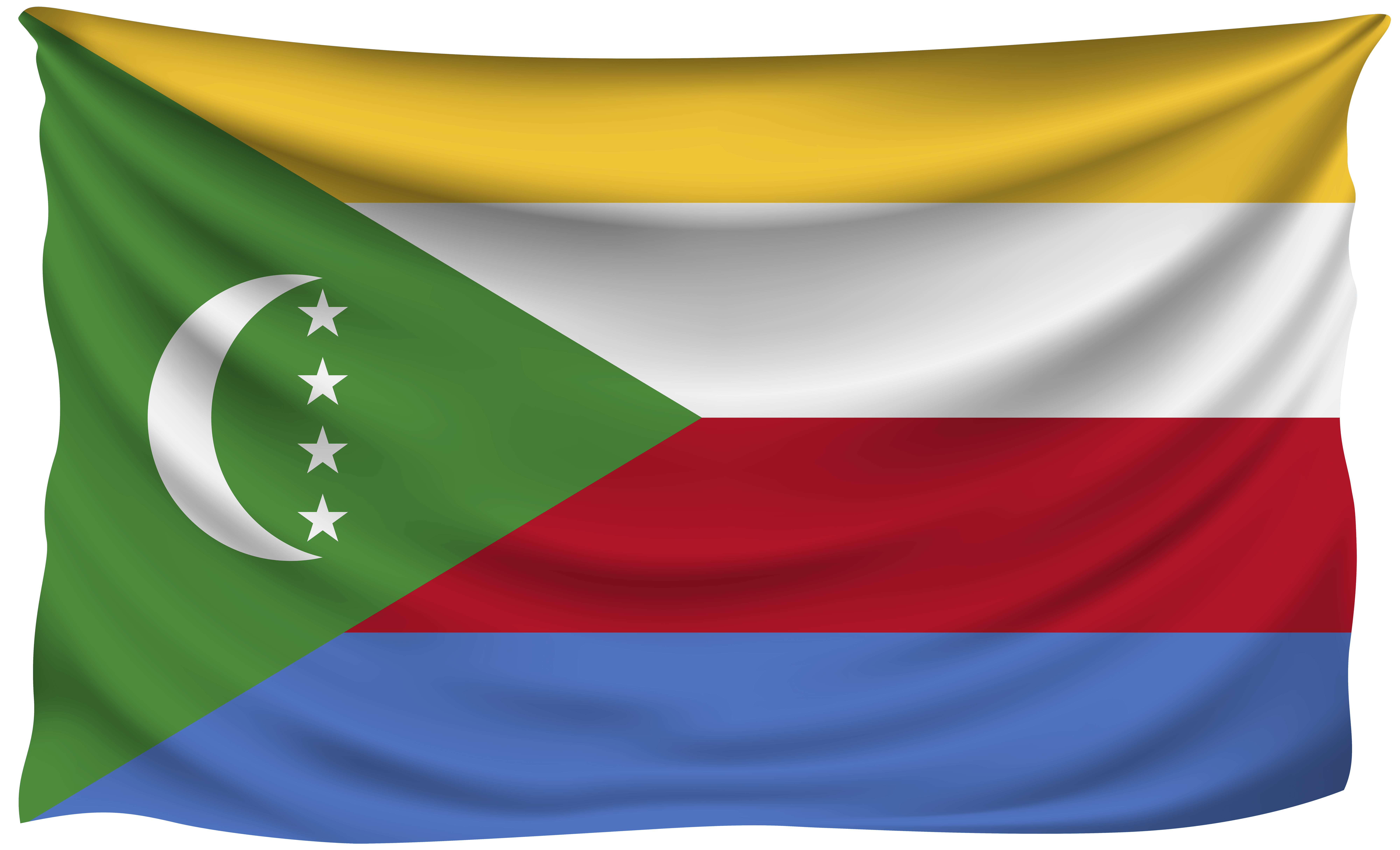 8000x4860 Comoros Wrinkled Flag Quality Image, Desktop