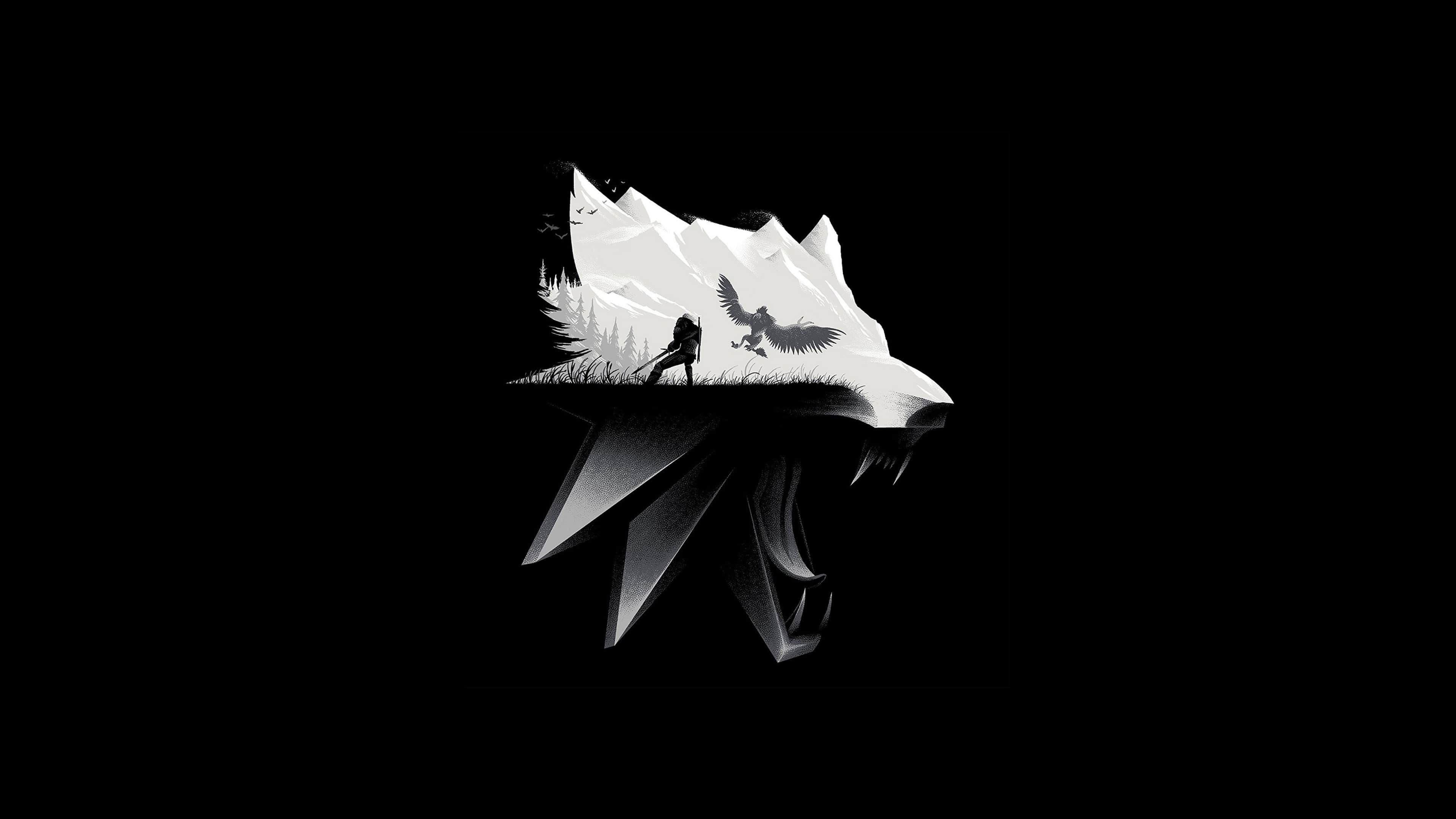 3840x2160 Minimalist Wolf Wallpaper Free Minimalist Wolf Background, Desktop