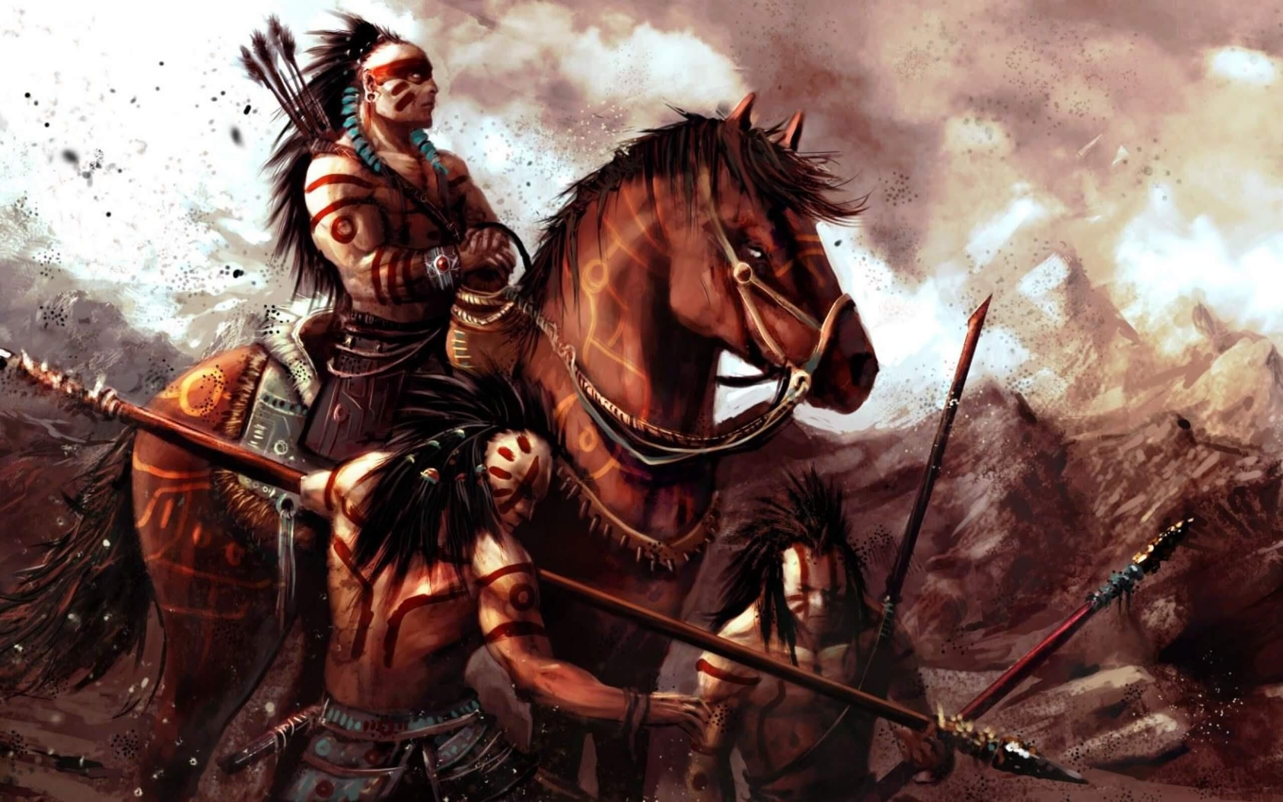 2560x1600 Native American Warrior Wallpaper (image in Collection), Desktop