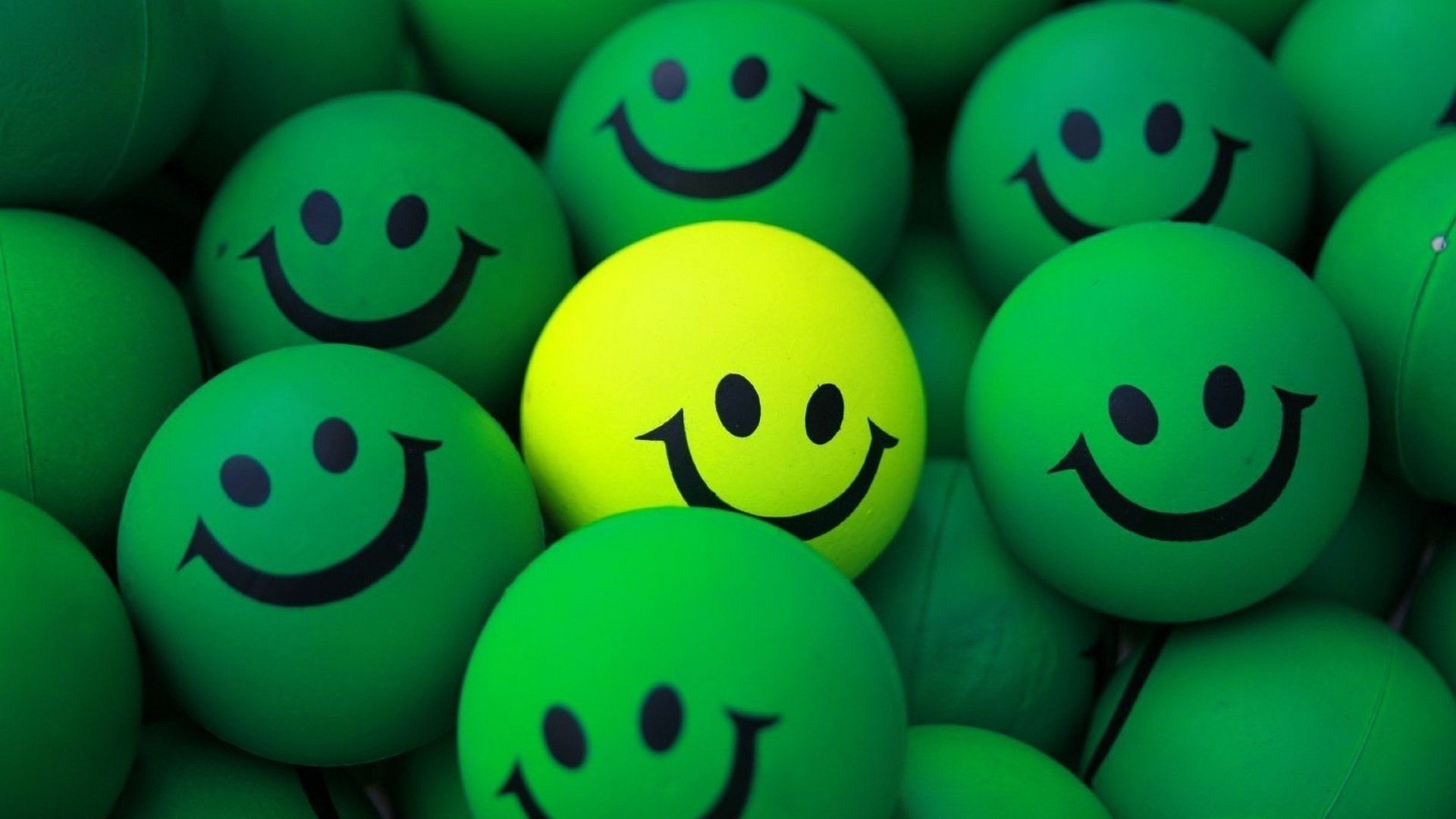 1920x1080 Wallpaper,  px, balls, green, happy, smiles, yellow, Desktop