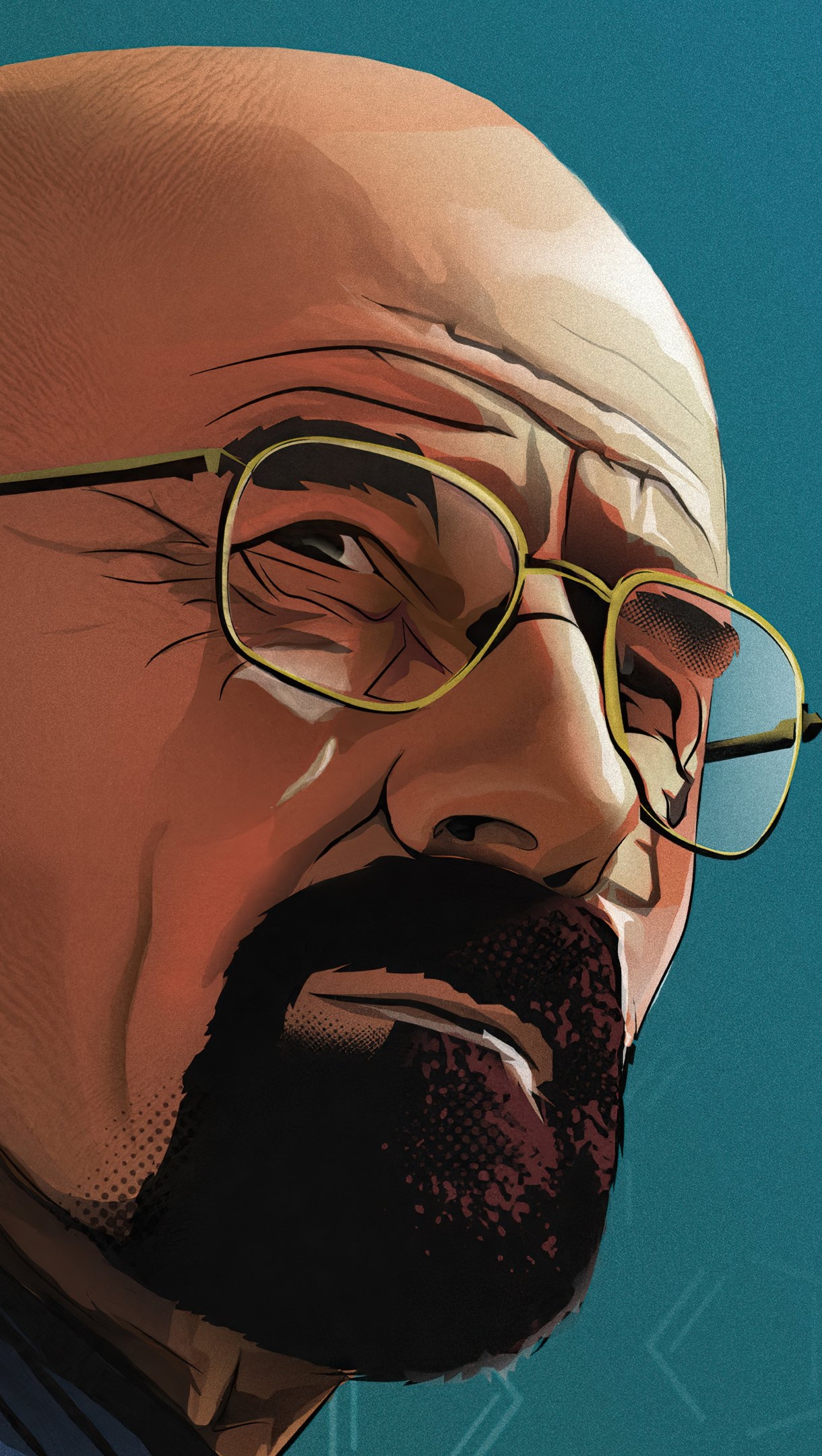 1220x2160 Walter White from Breaking Bad Fanart Wallpaper 4k Ultra HD, Phone