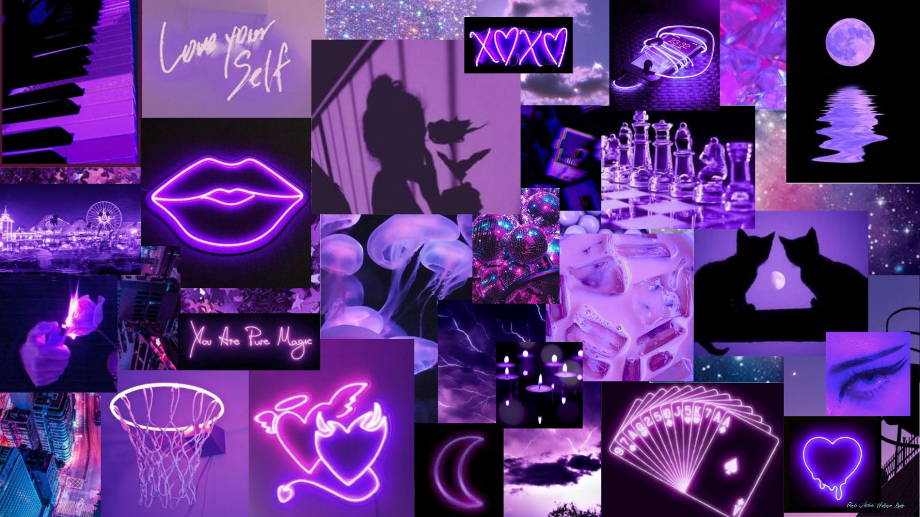 1870x1050 Neon Purple Aesthetic Wallpaper Cute Laptop Wallpaper, Aesthetic Aesthetic Wallpaper Laptop, Desktop