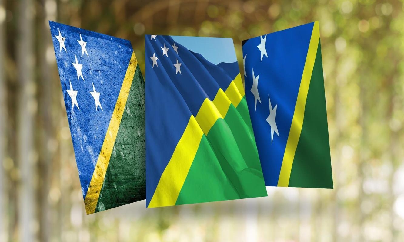 1340x800 Solomon Islands Flag Wallpaper for Android, Desktop