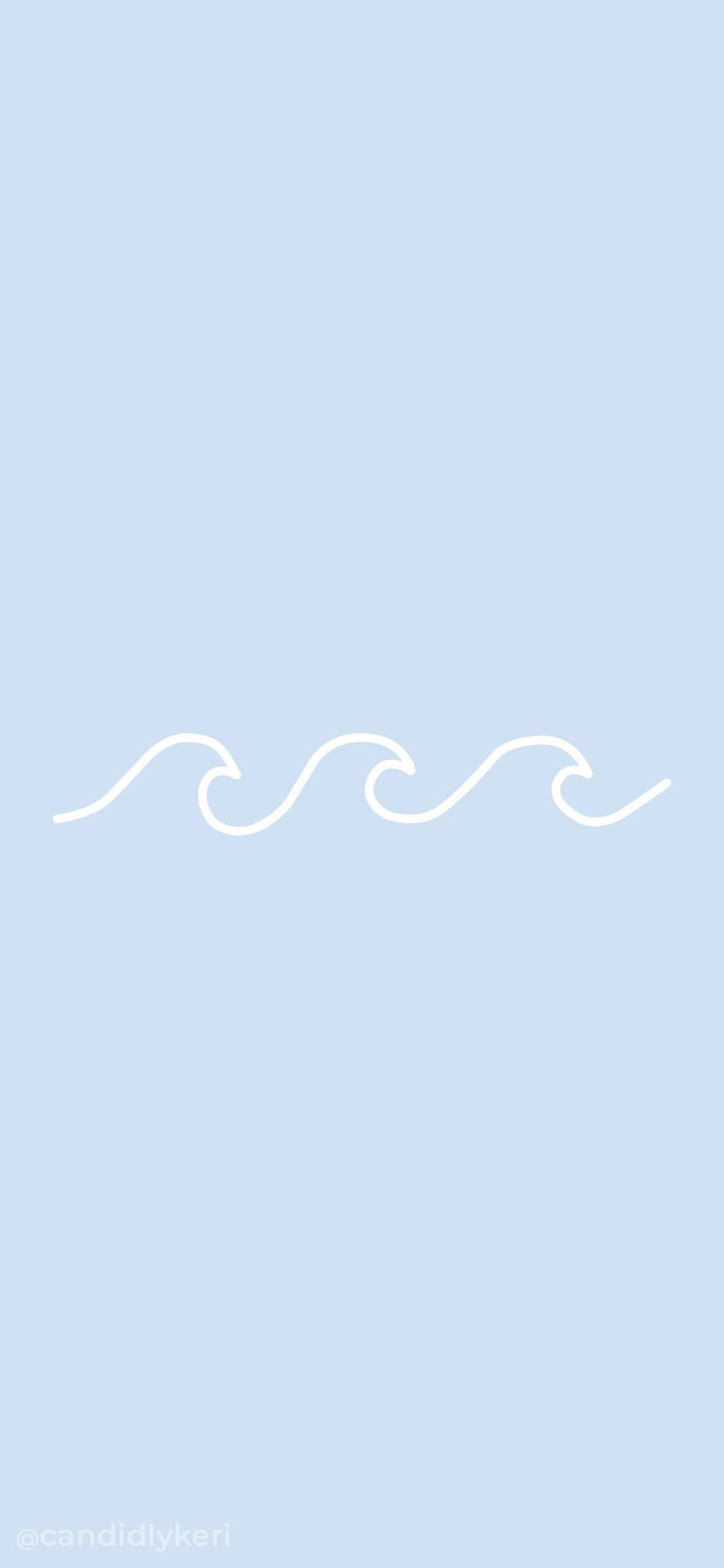 890x1920 Download Simple Wave Light Blue Aesthetic iPhone Wallpaper, Phone