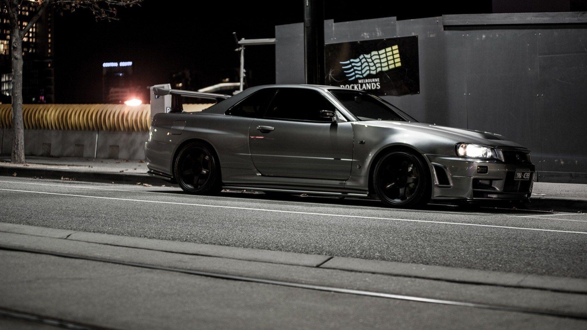 1920x1080 Nissan Skyline R34 Parking Tram Lines HD Wallpaper, Desktop